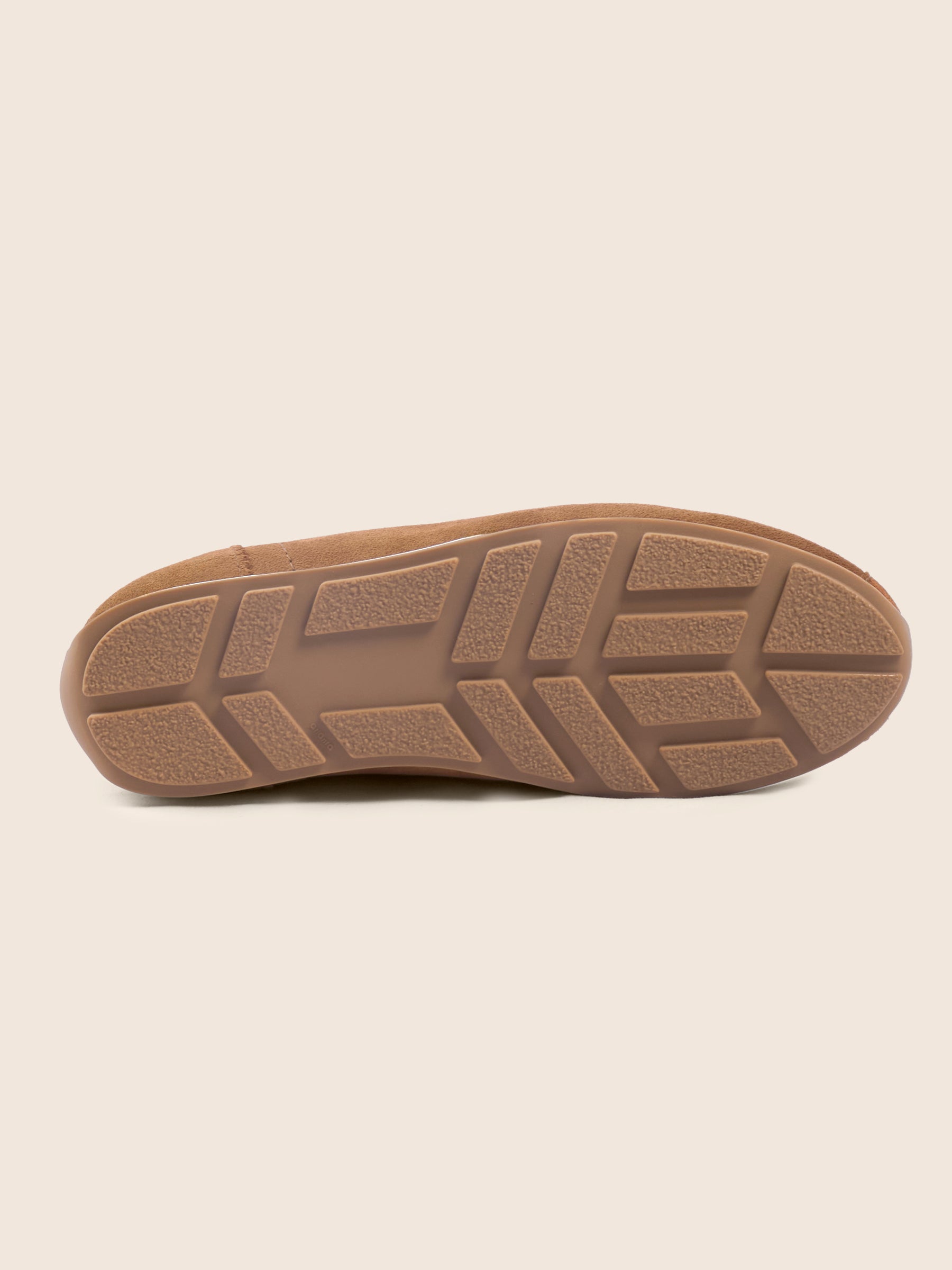 Baskets fines cuir daim cognac