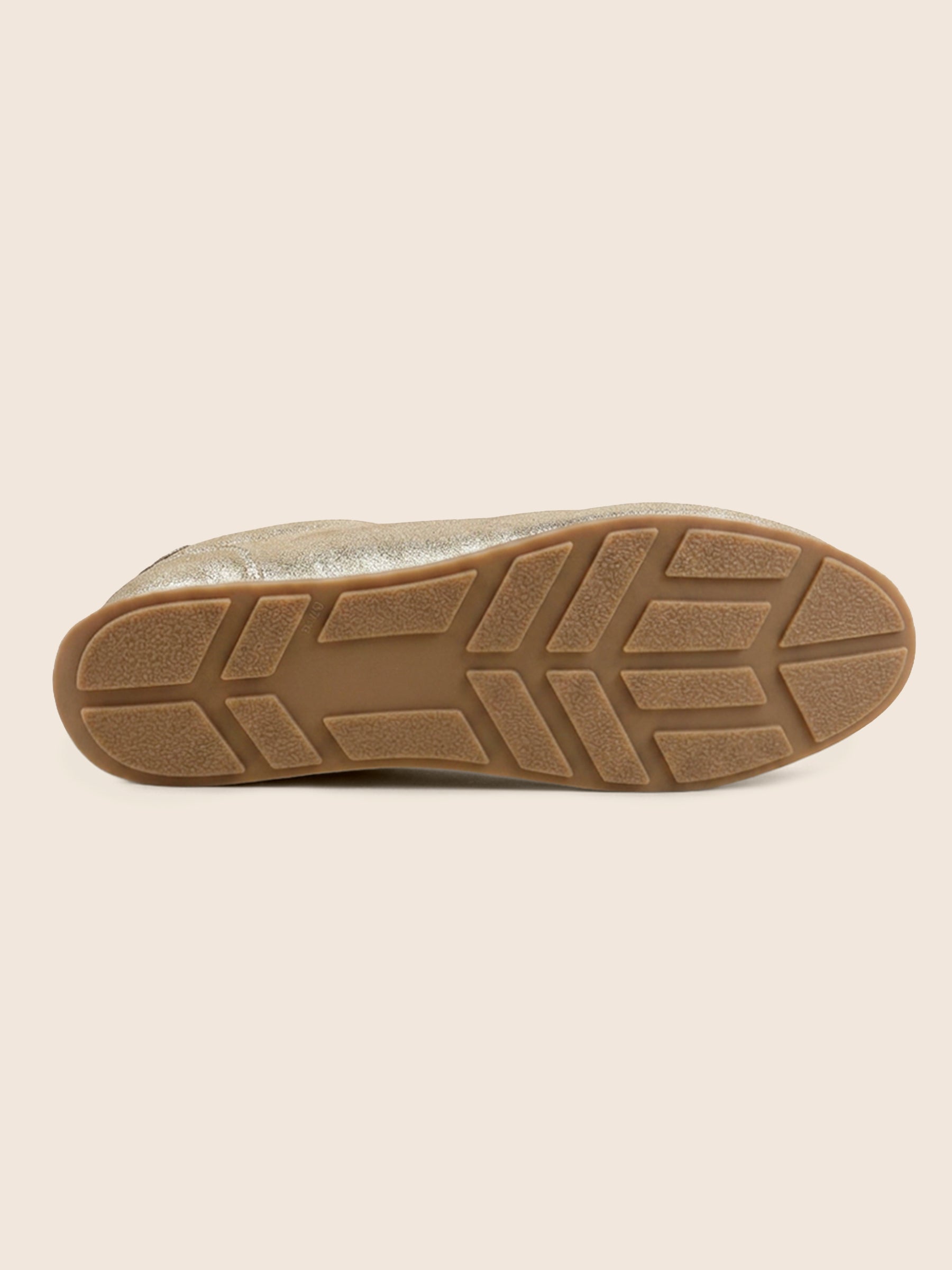 vue dessous baskets fines sofia cuir daim dore jules & jenn