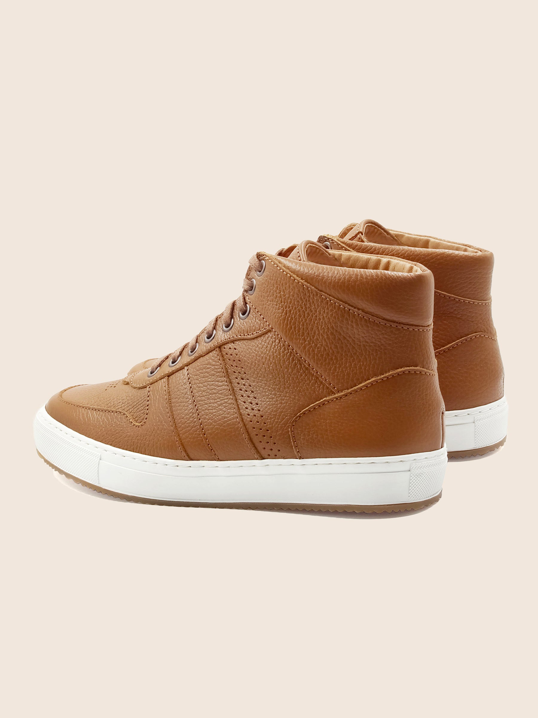 vue arriere baskets gaspard cuir graine cognac jules & jenn