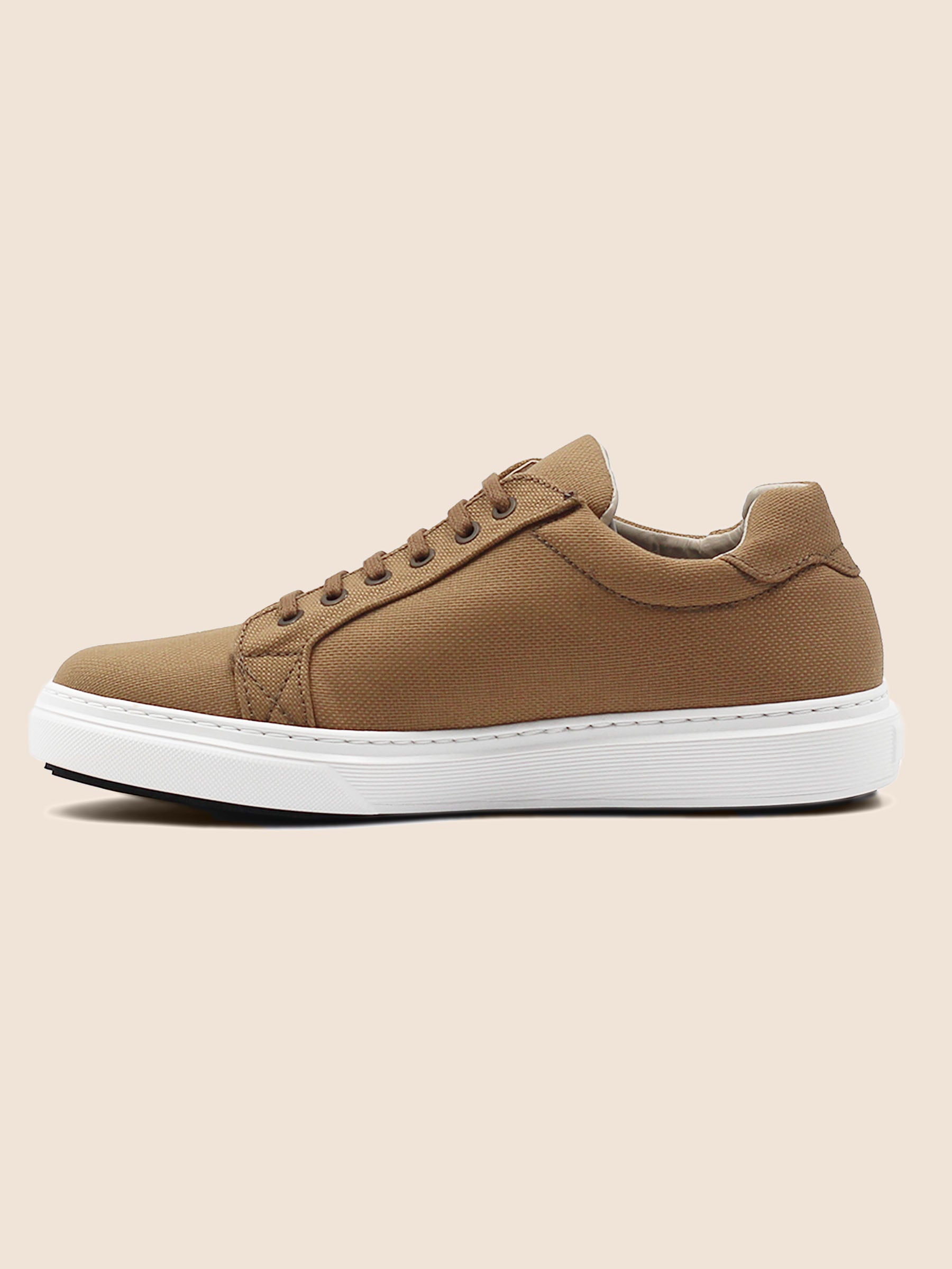 vue interieure baskets recyclees homme camel jules & jenn