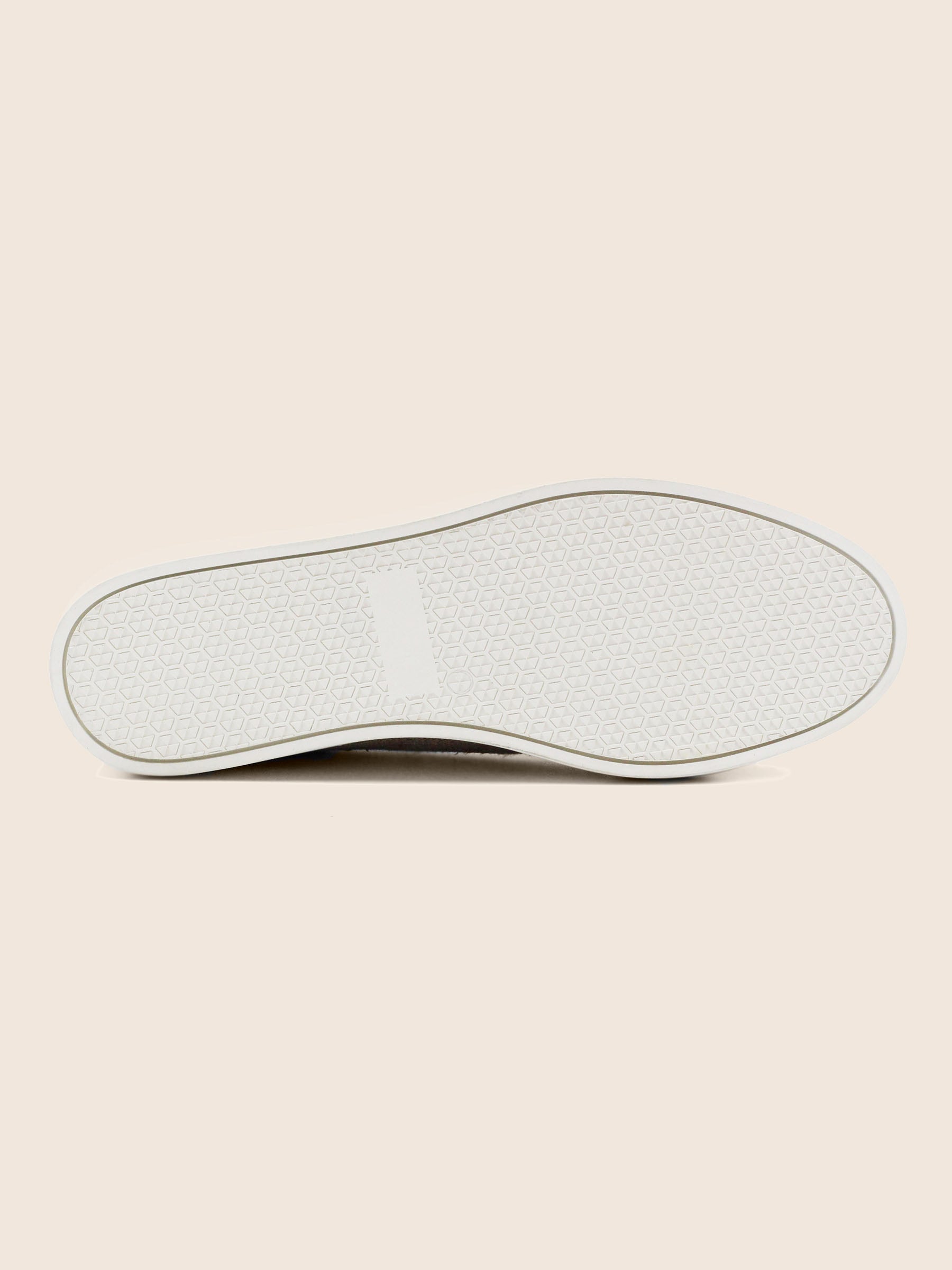 vue dessous baskets lin beige bleu jules & jenn