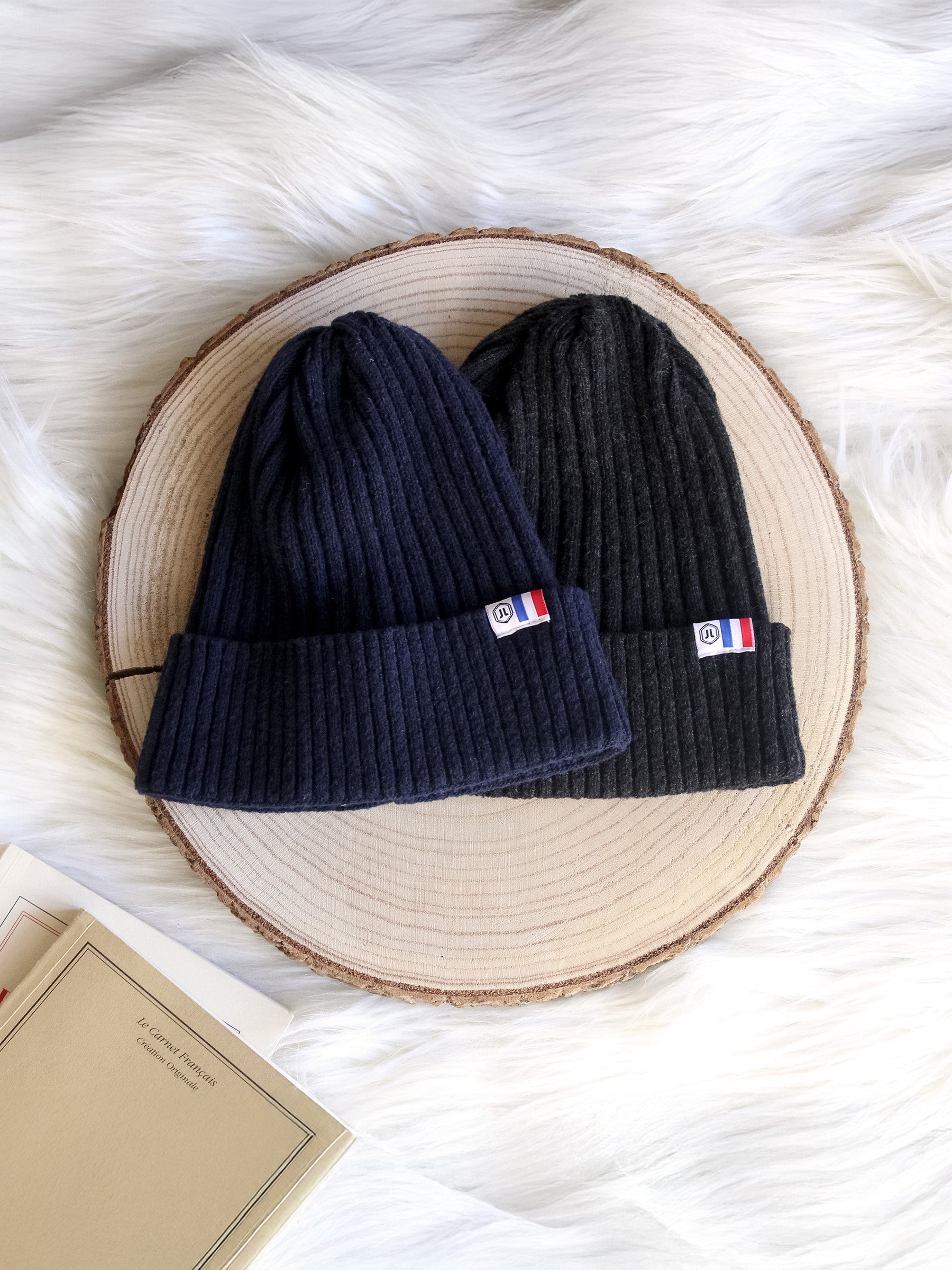 vue posée bonnet coton recycle noir jules & jenn
