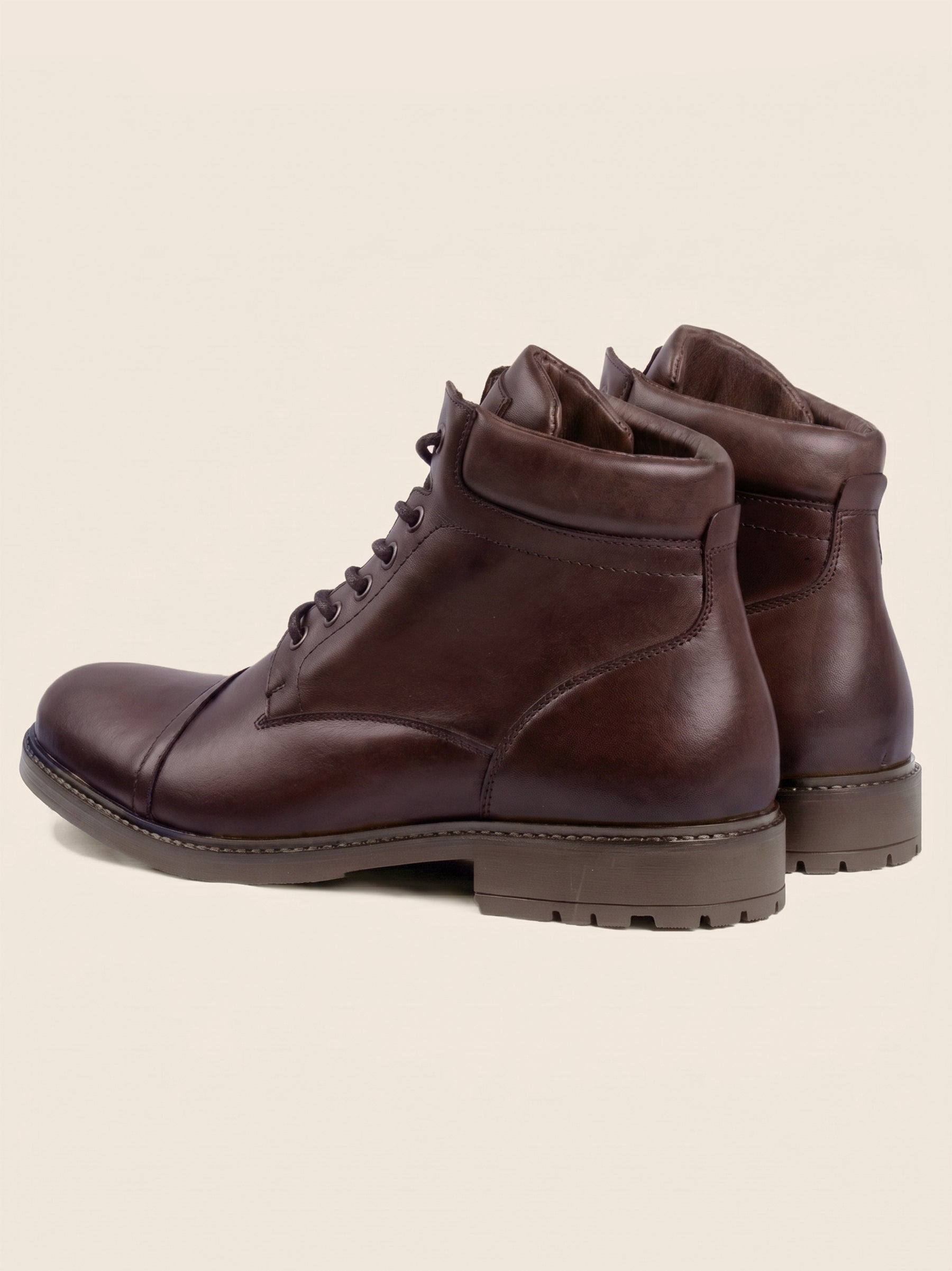 photo vue arriere boots rangers elliot cuir marron jules jenn