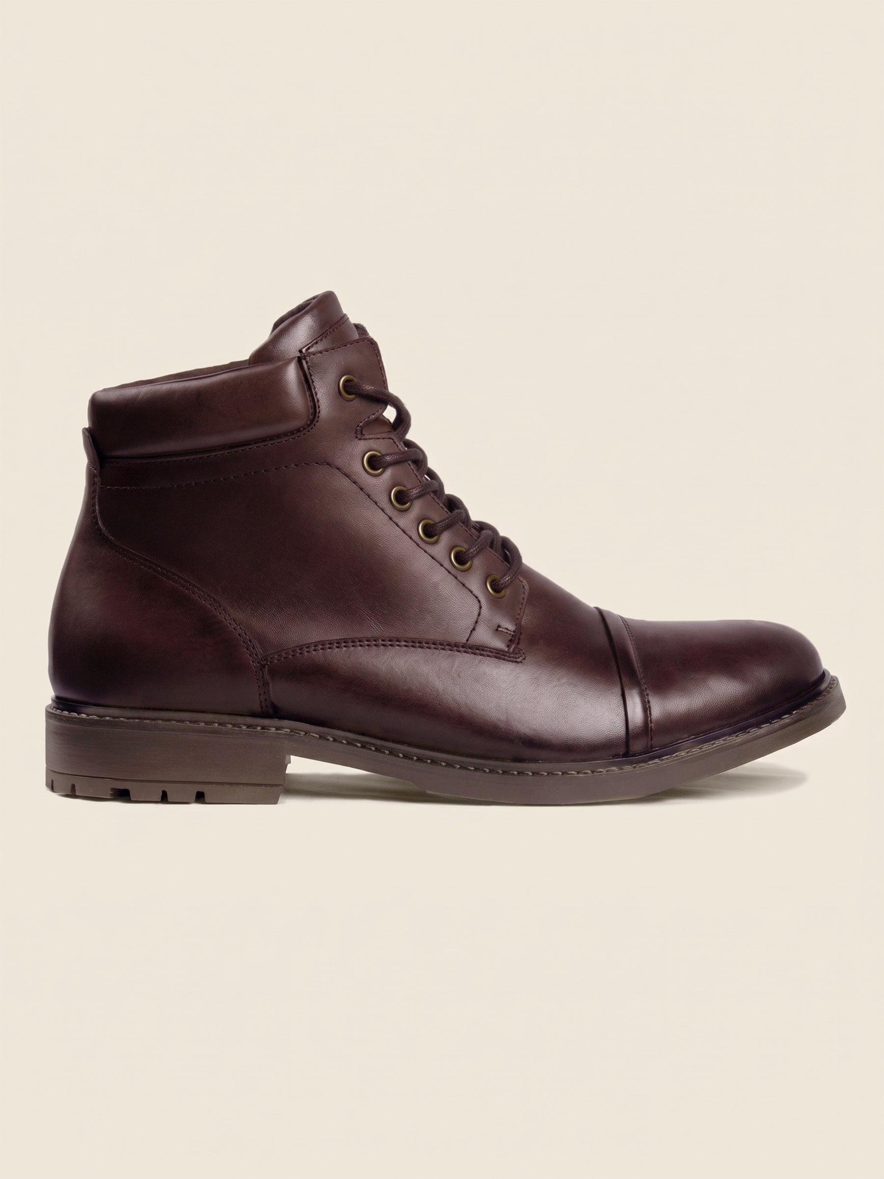 photo vue profil boots rangers elliot cuir marron jules jenn