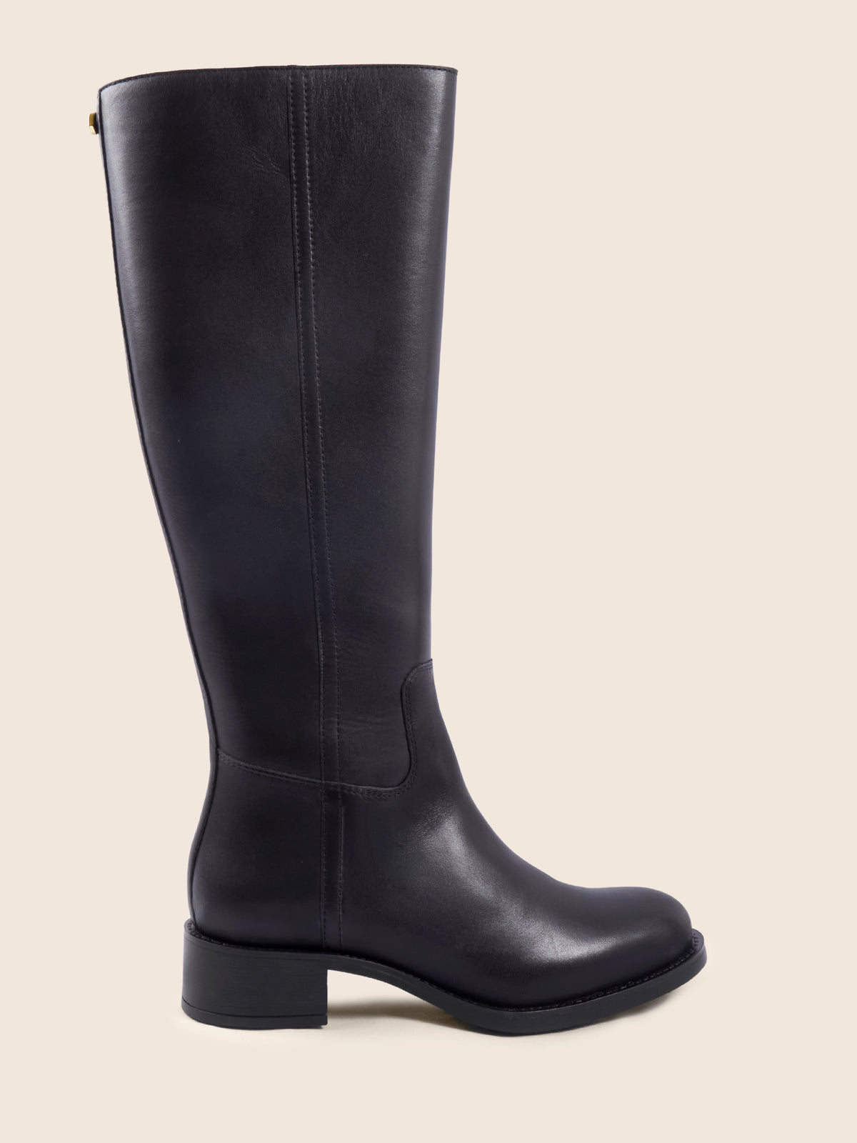 vue profil bottes plates leonie cuir noir jules jenn