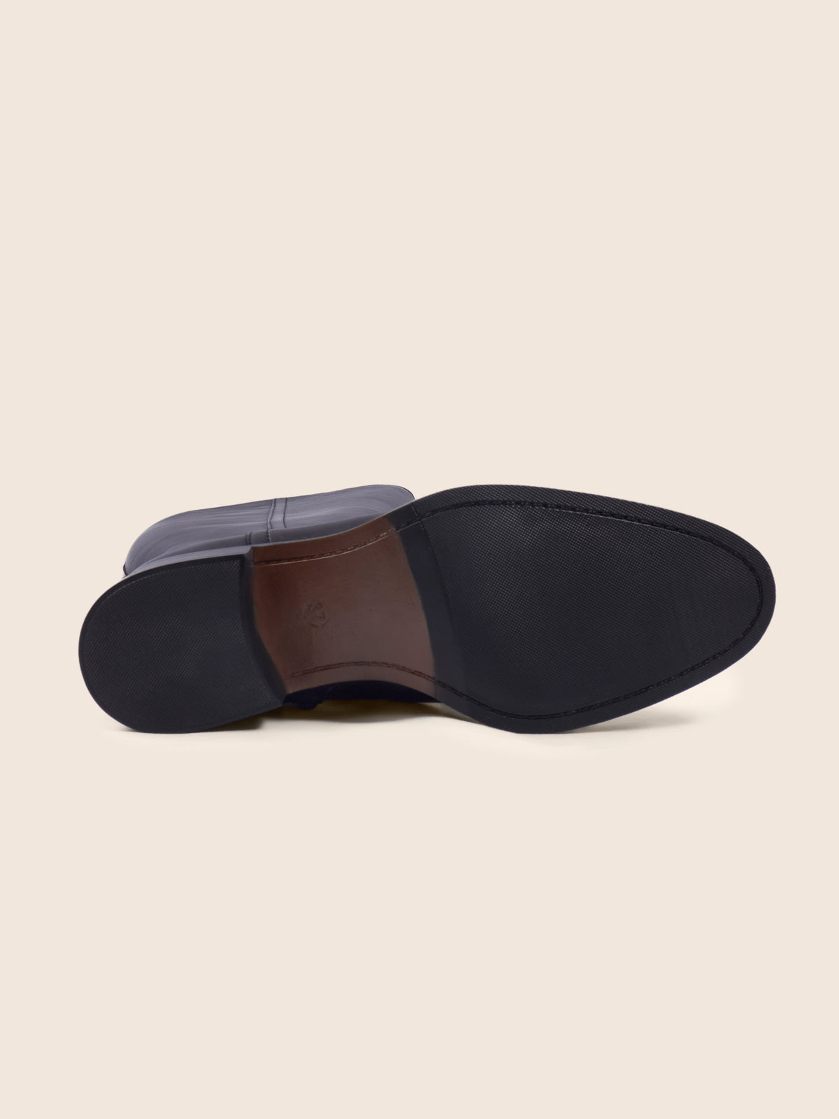 vue dessous bottes plates leonie cuir noir jules jenn