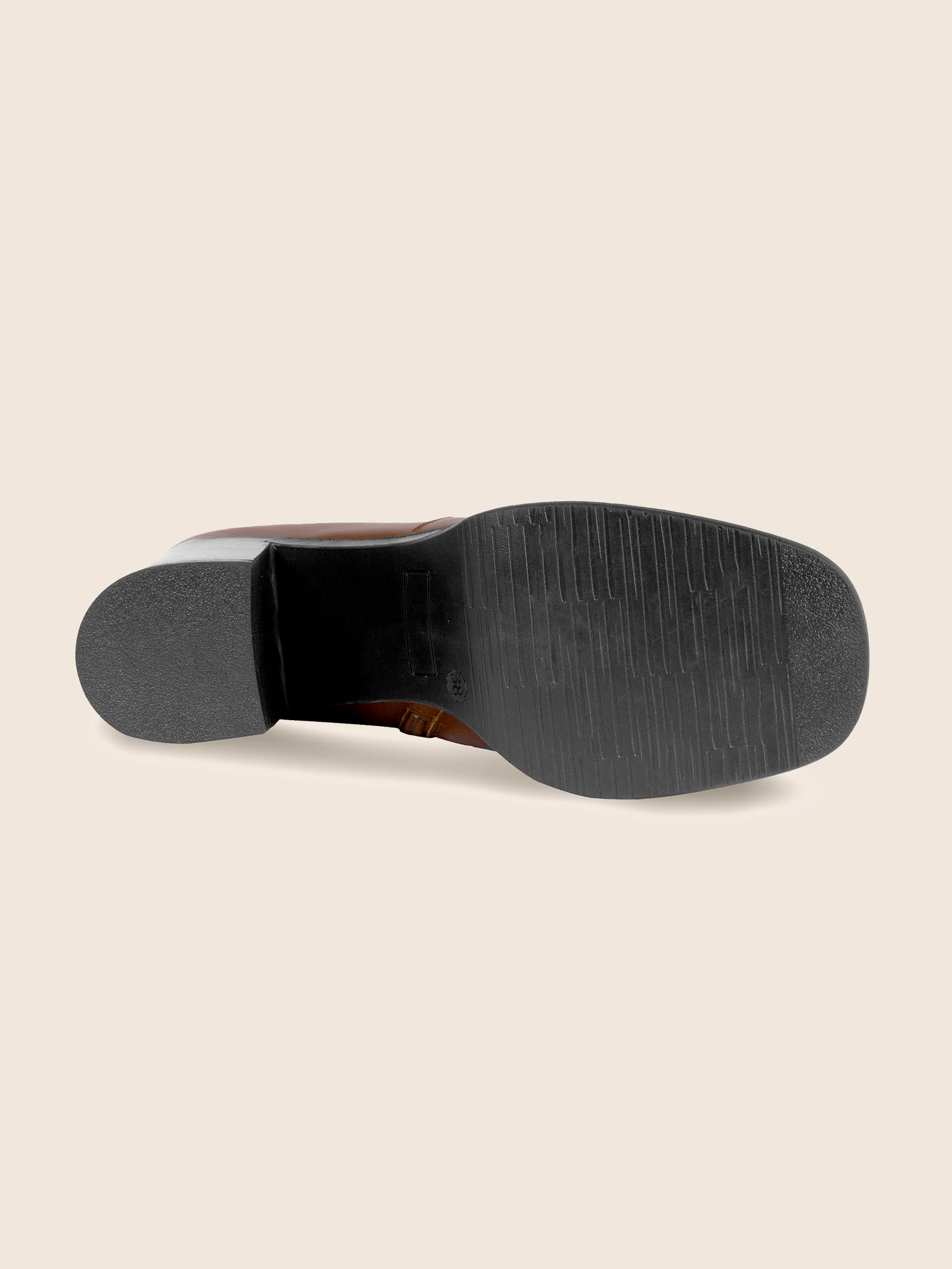 vue semelle bottines plateforme cuir camel jules & jenn