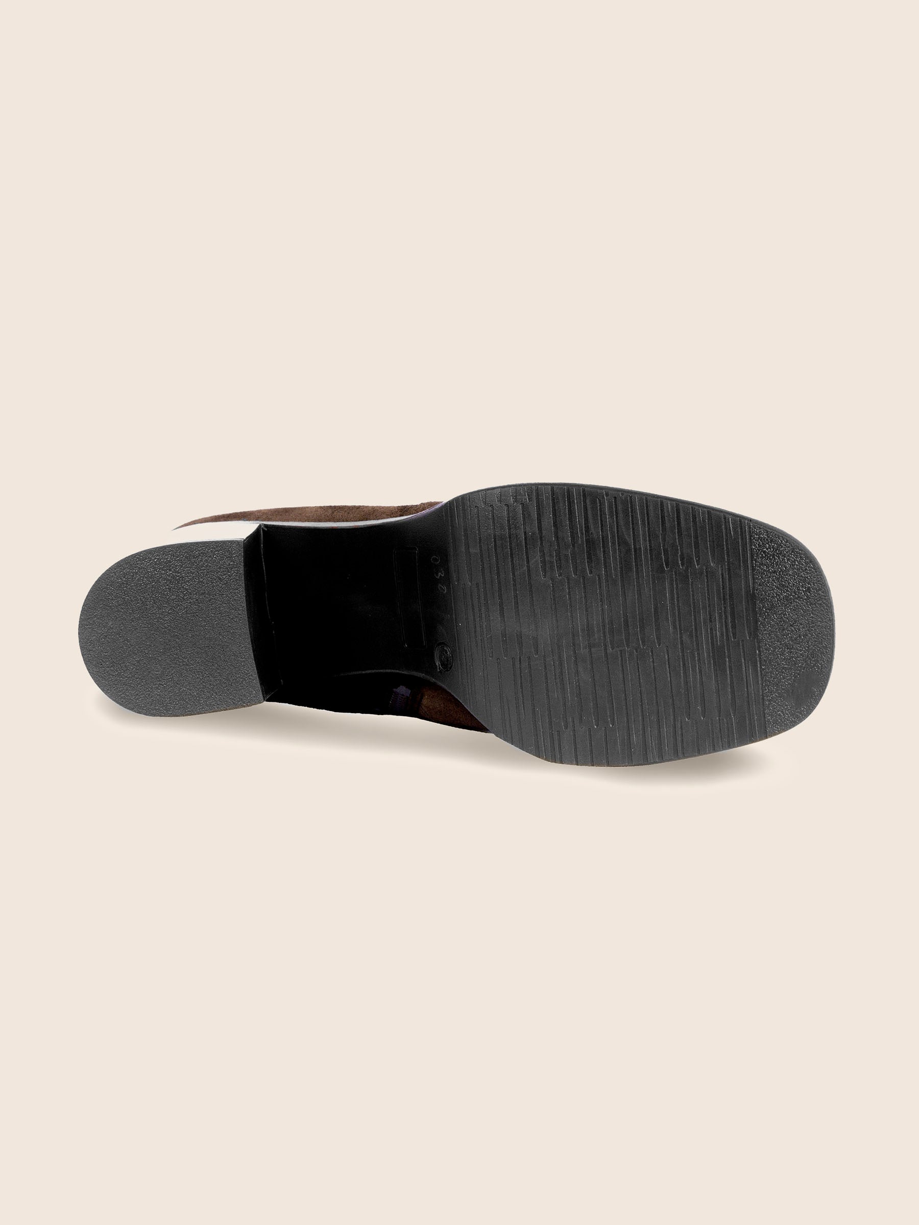 vue semelle bottines plateforme cuir daim marron jules & jenn
