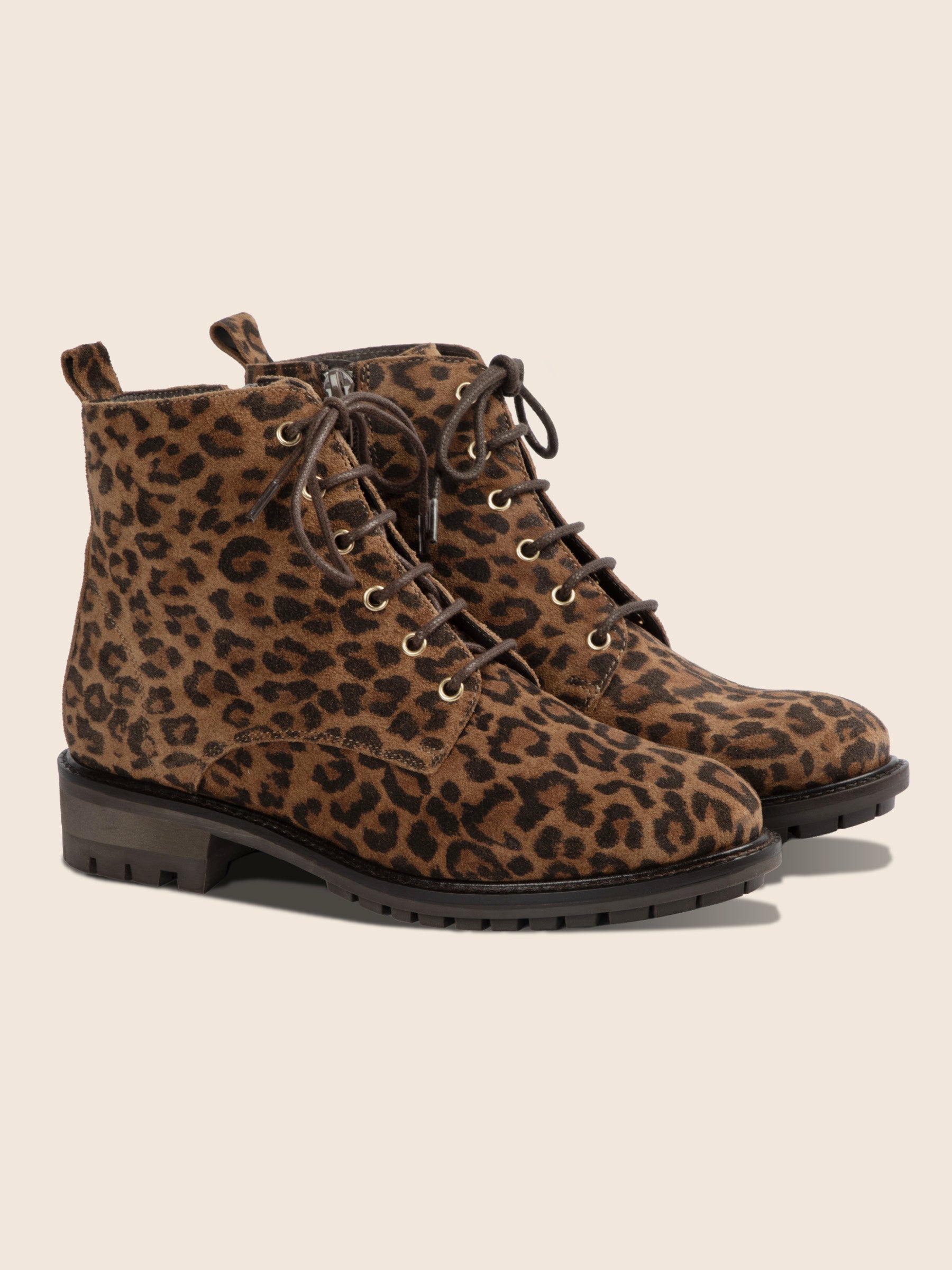 bottines plates lacet léopard jules jenn