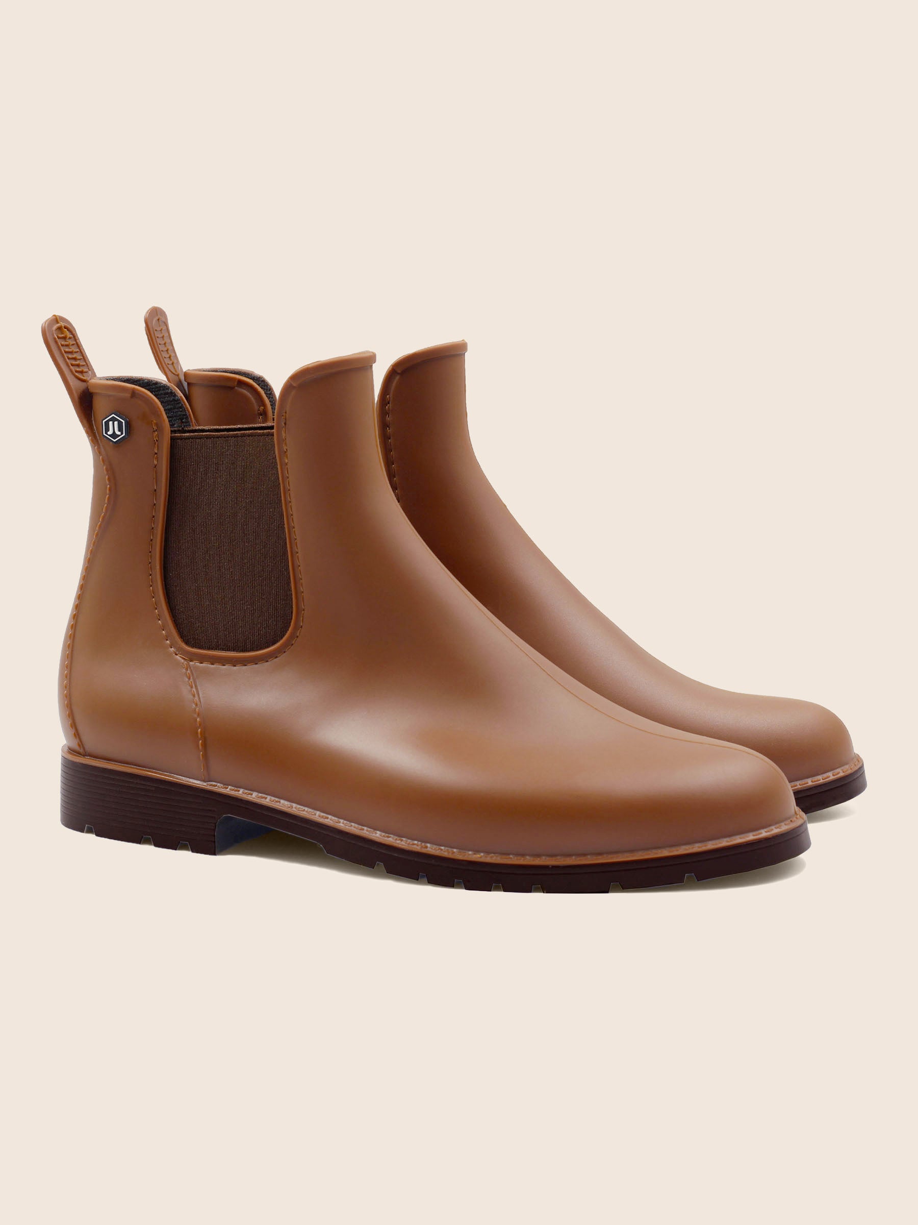 bottines pluie caoutchouc camel jules jenn