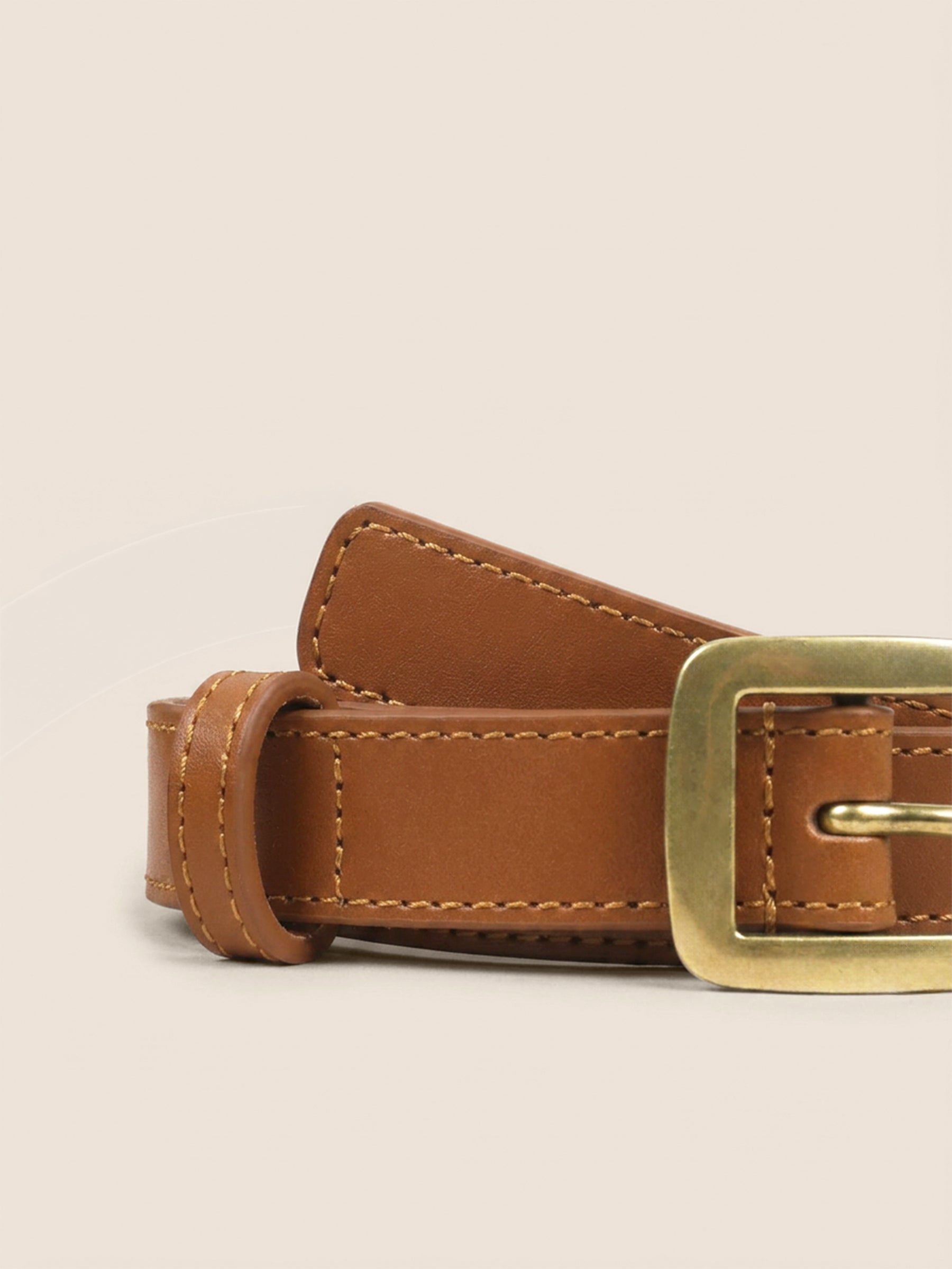 photo vue détail ceinture alix cuir camel jules jenn