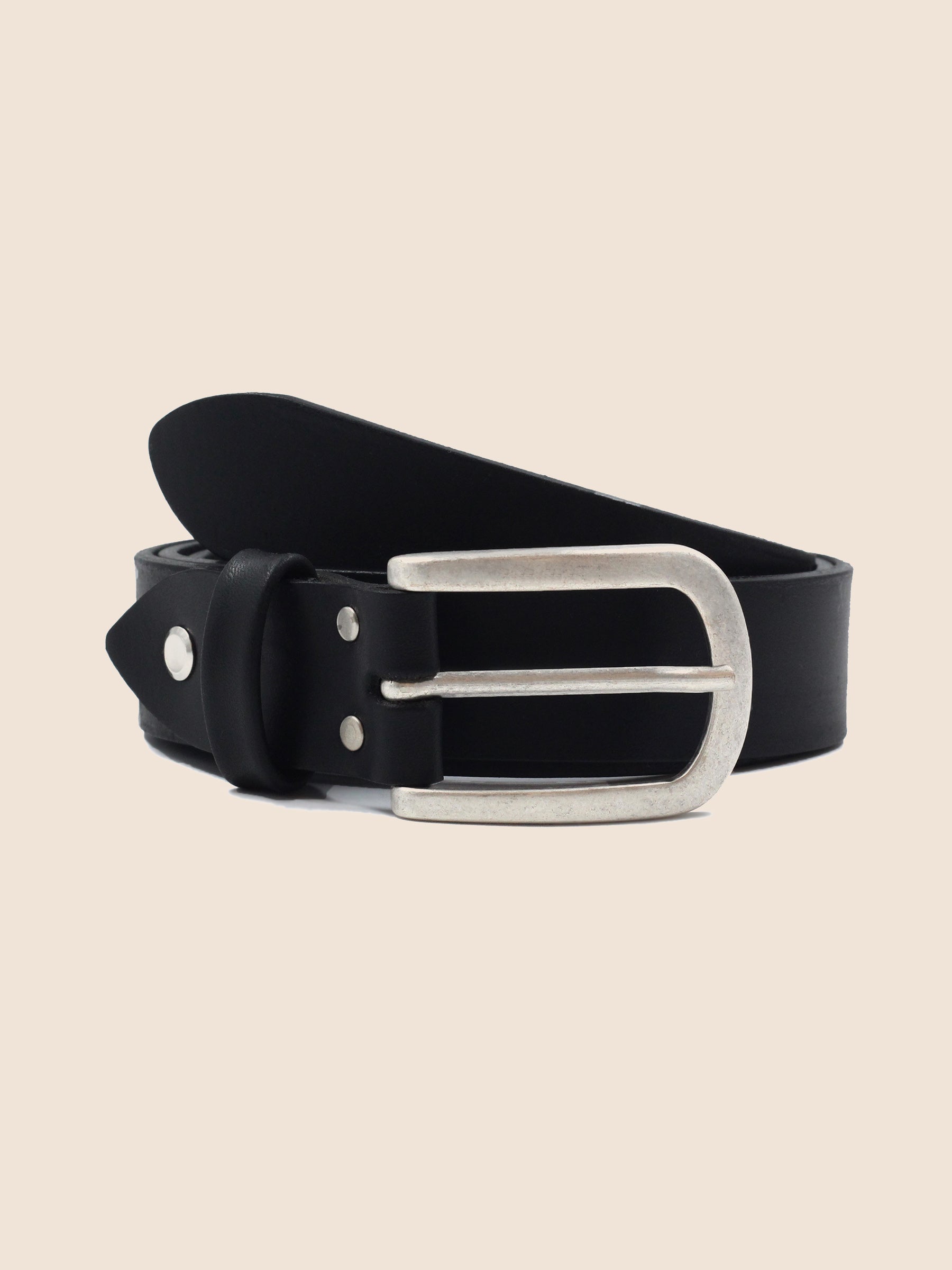ceinture aventure cuir noir jules & jenn