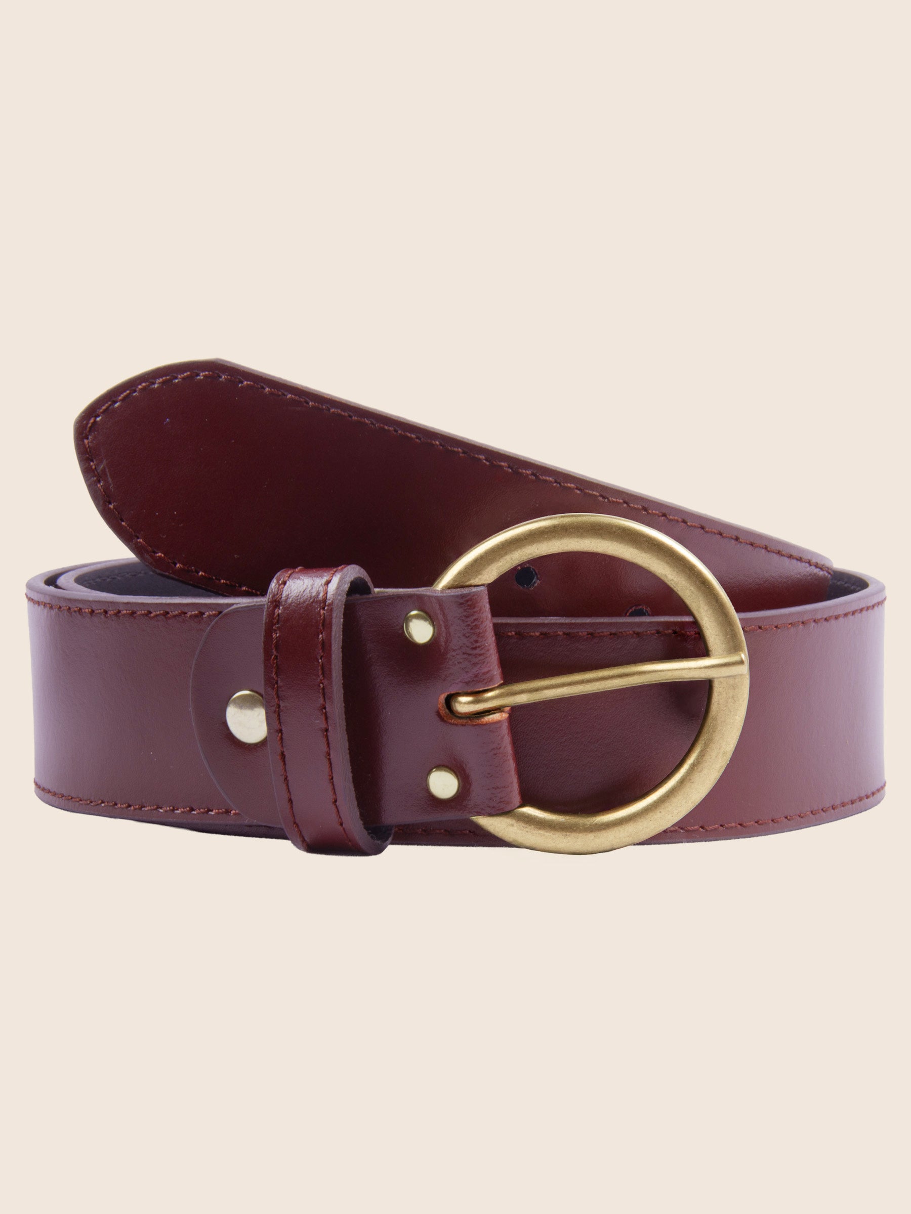 ceinture bohème cuir bordeaux jules & jenn