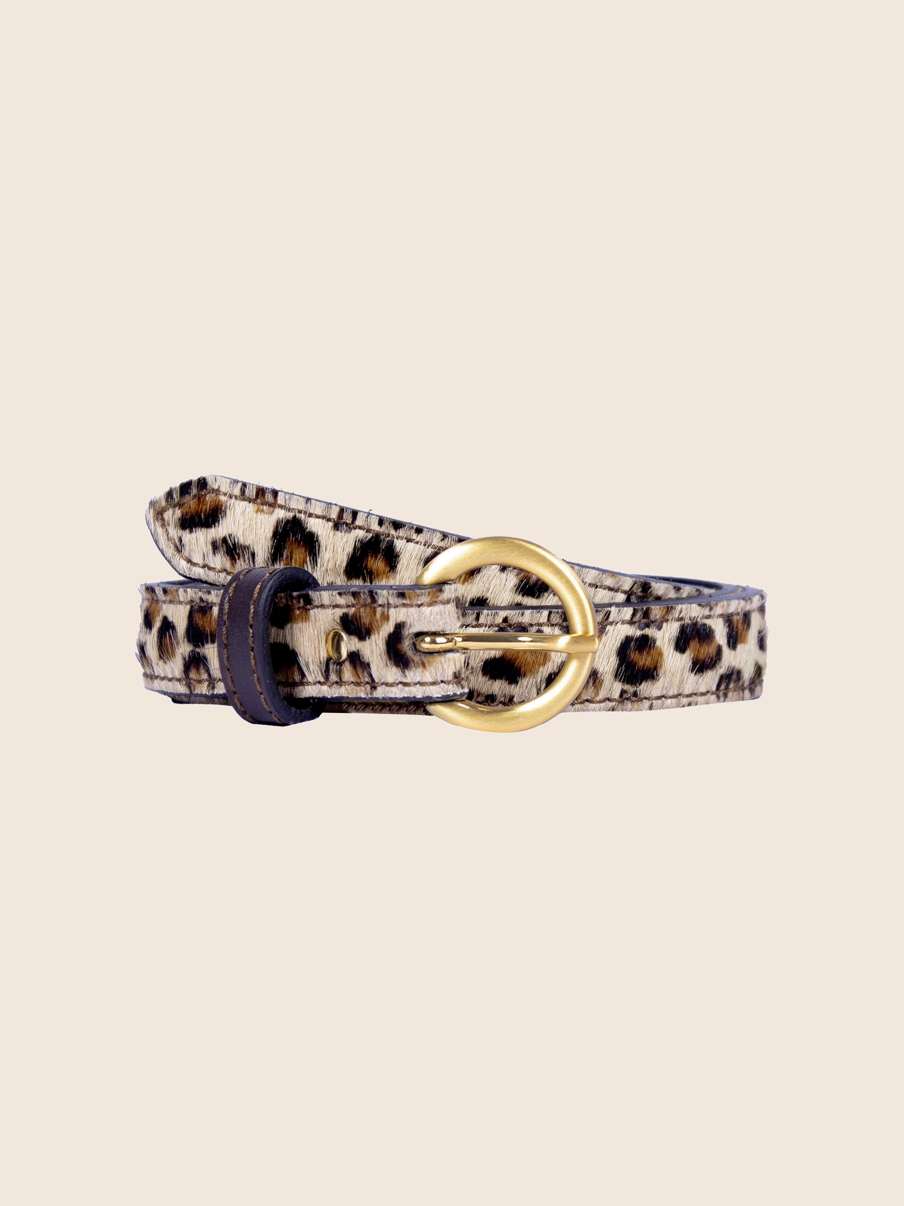 ceinture boucle d or cuir leopard jules & jenn