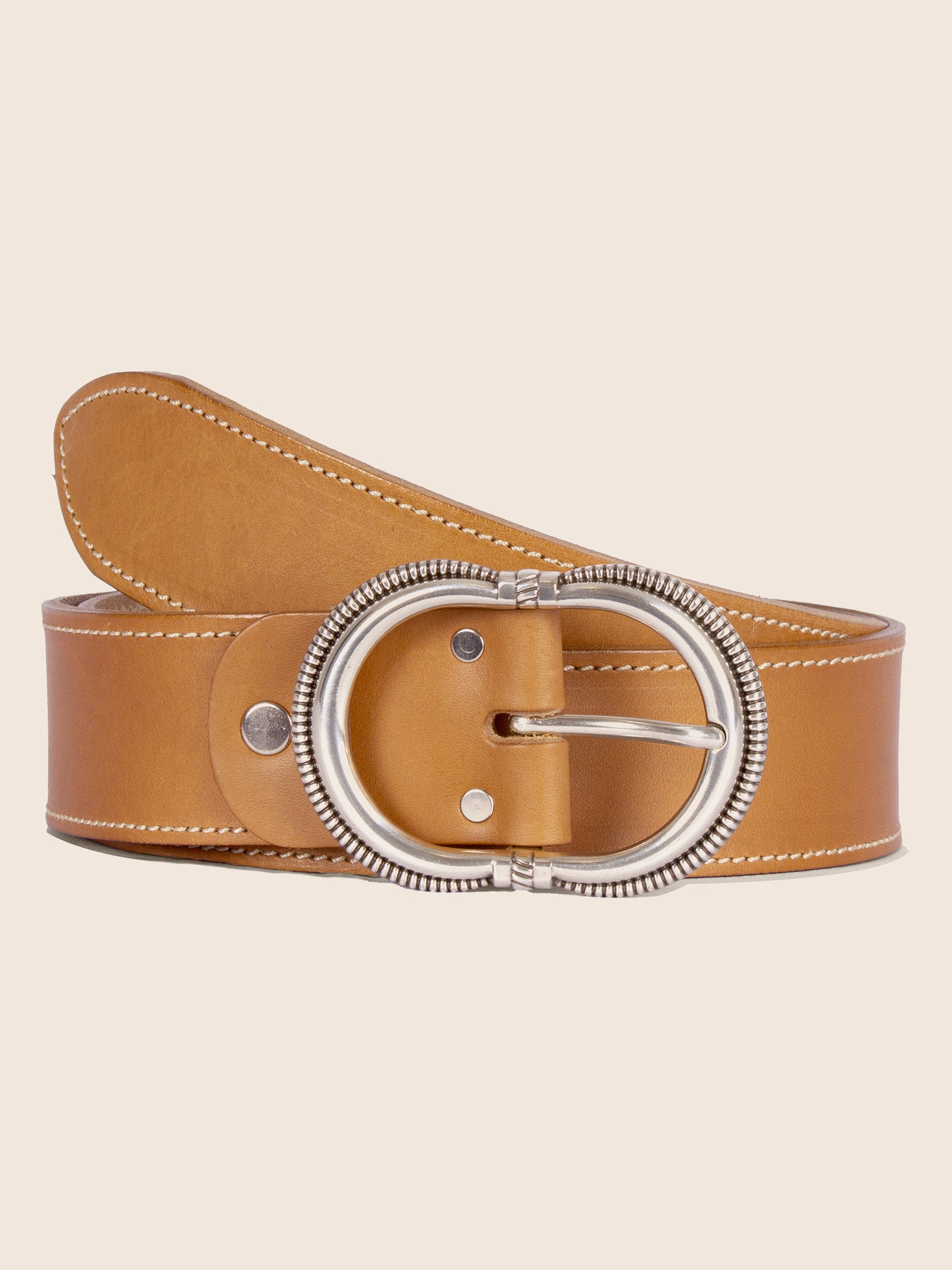 ceinture camargue cuir camel jules & jenn