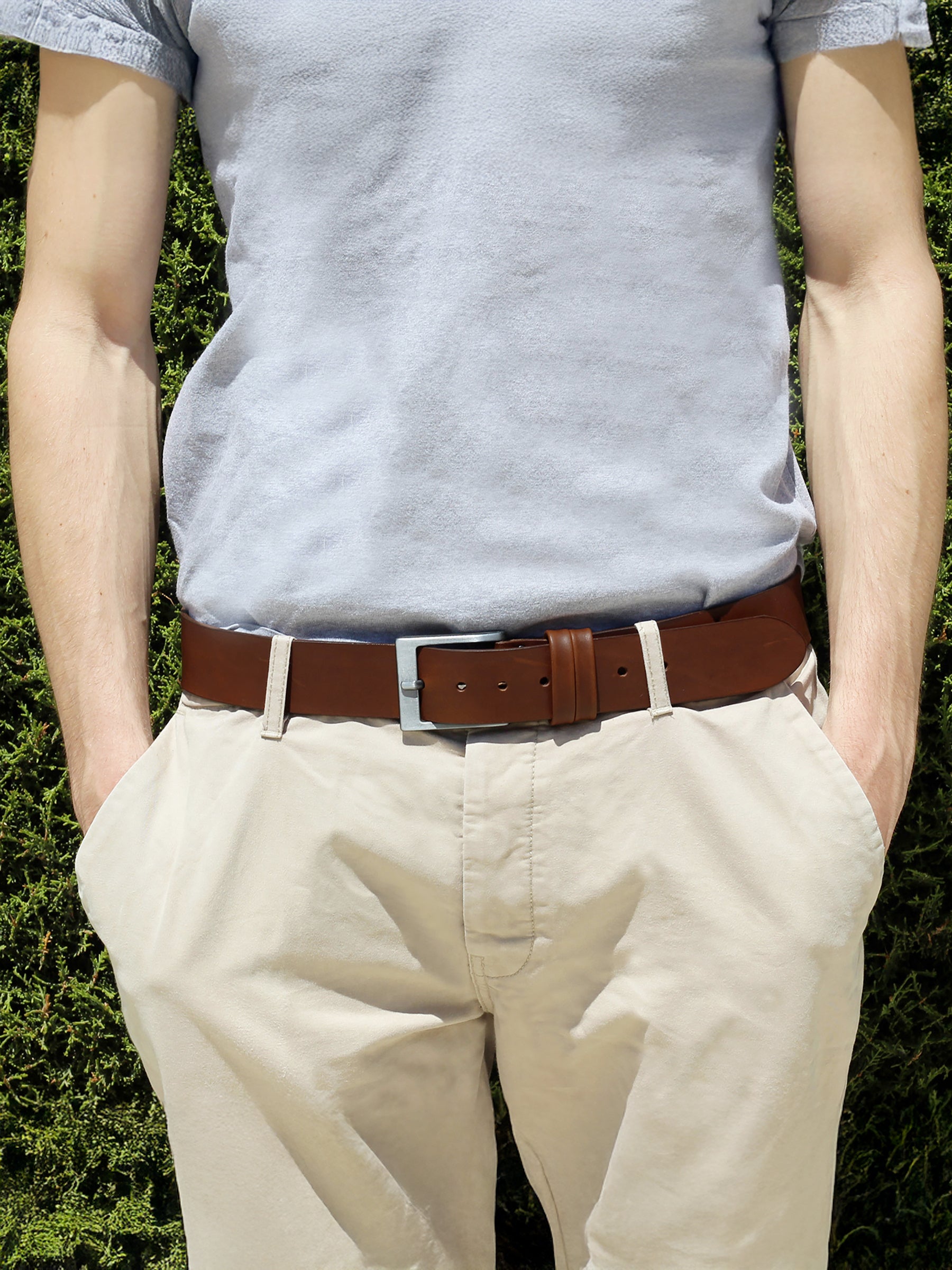 vue portée ceinture casual cuir cognac jules jenn