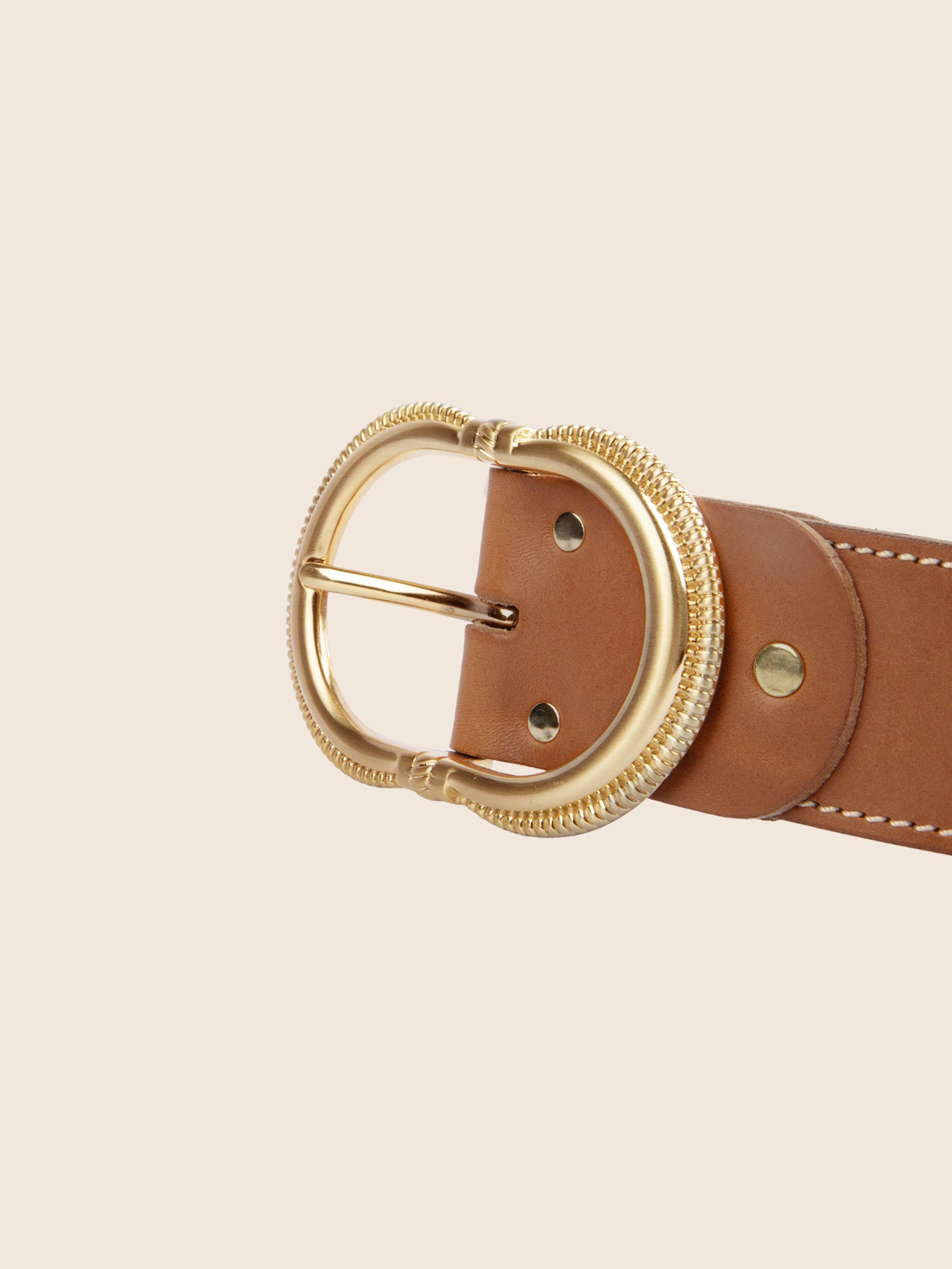 vue boucle ceinture honfleur cuir naturel jules & jenn