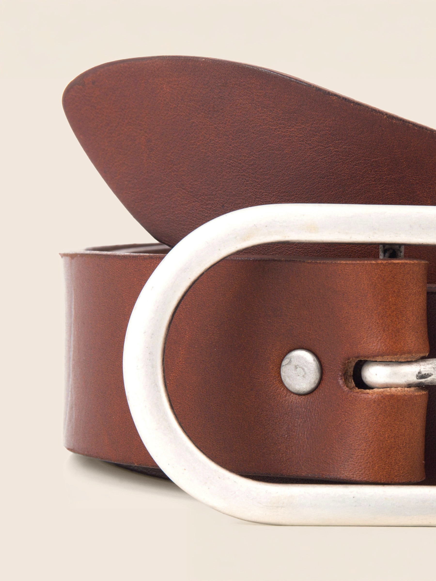 vue boucle ceinture large cuir cognac jules & jenn