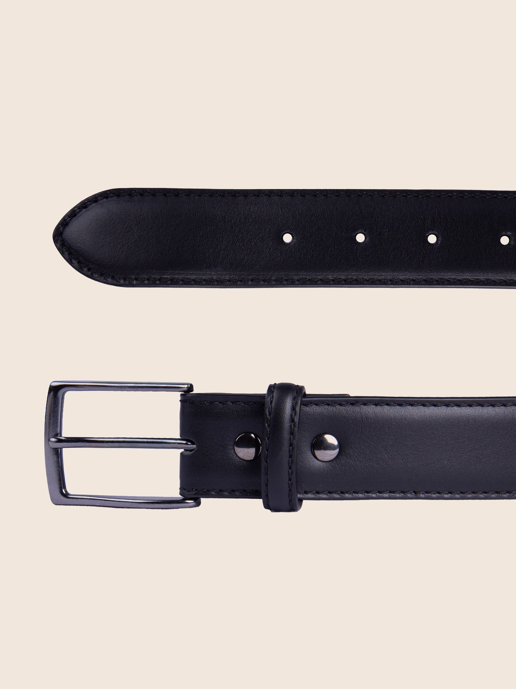 vue dessus ceinture madrid cuir noir jules & jenn