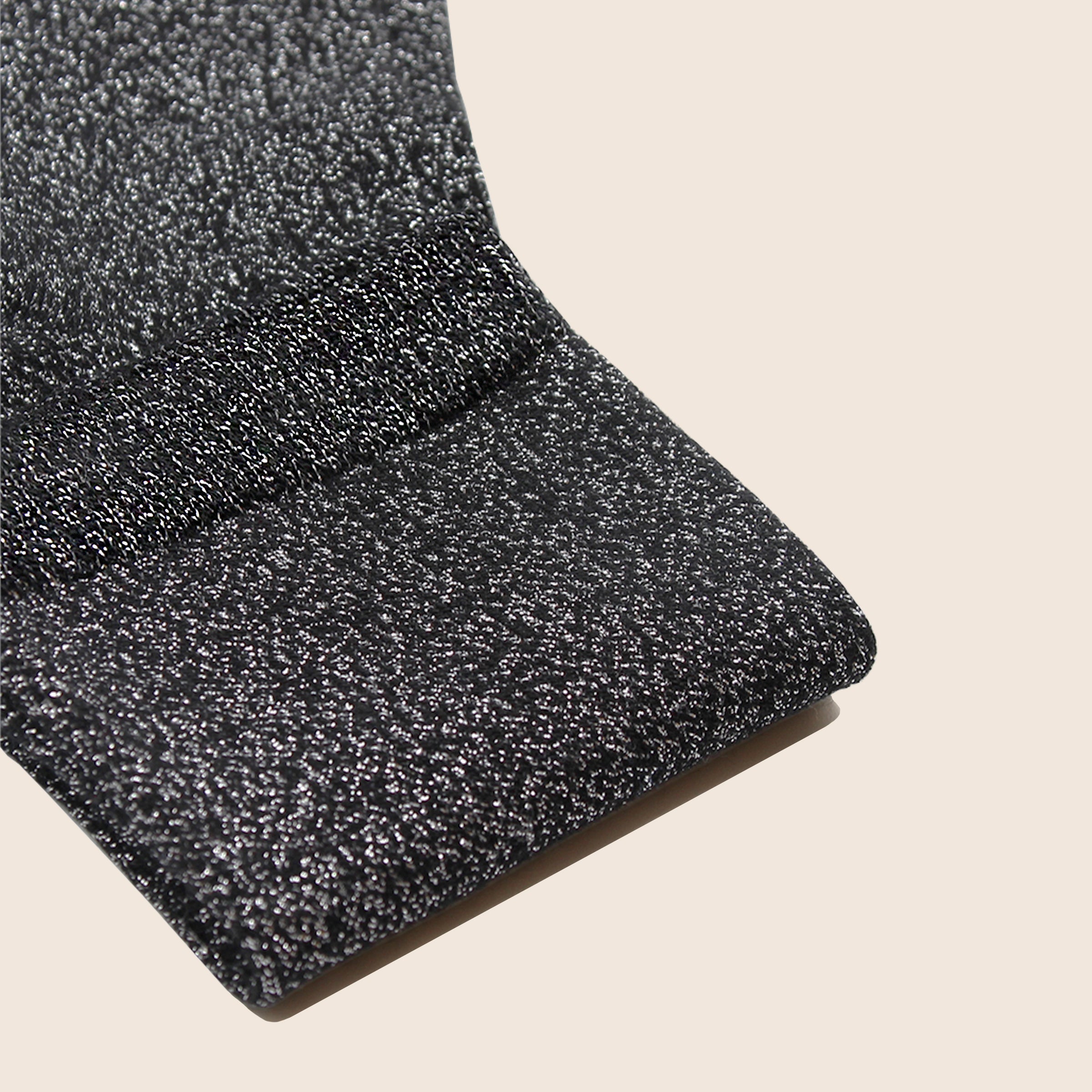 Chaussettes lurex noir argenté