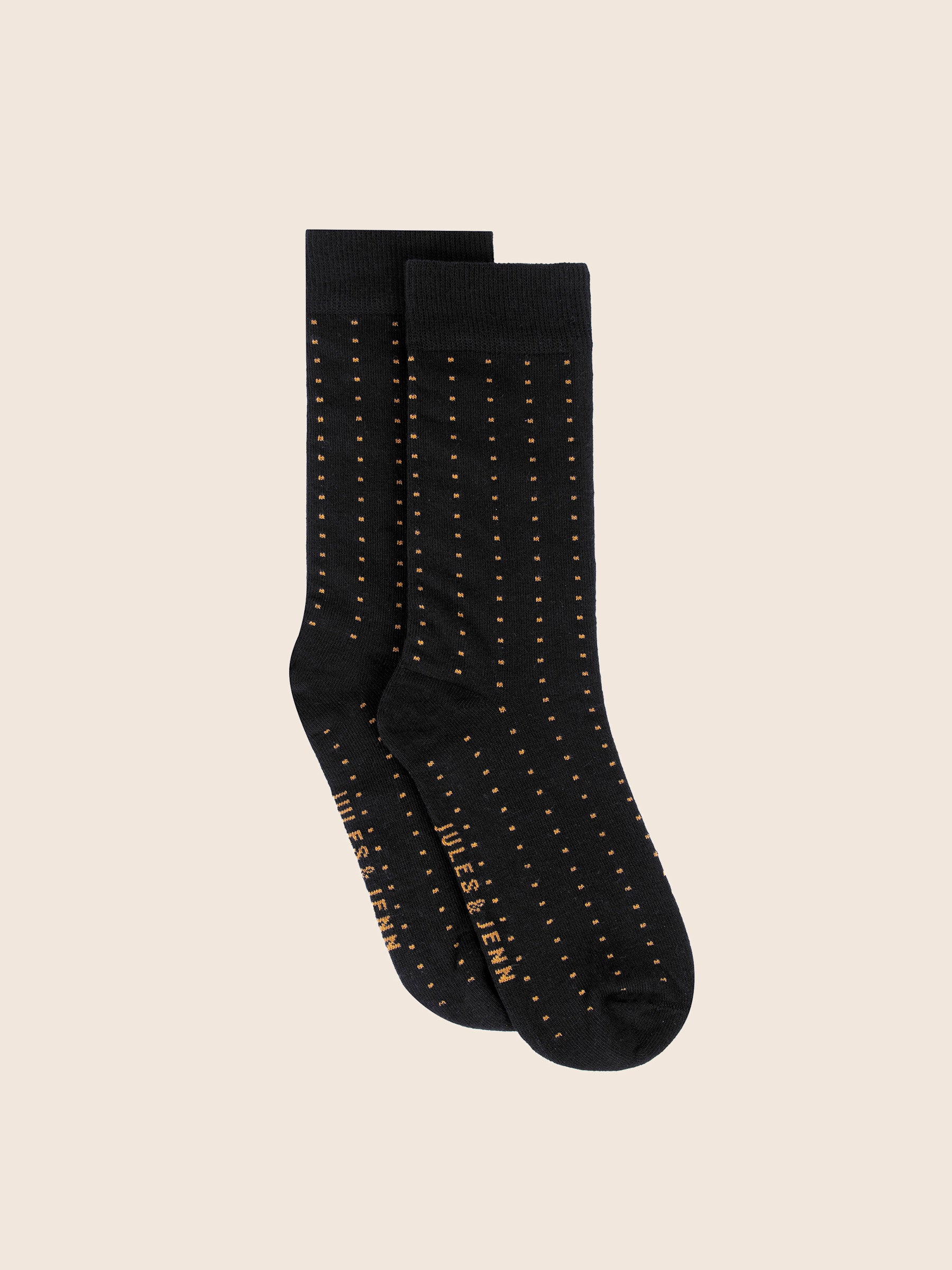 chaussettes mini pois noir cognac jules & jenn