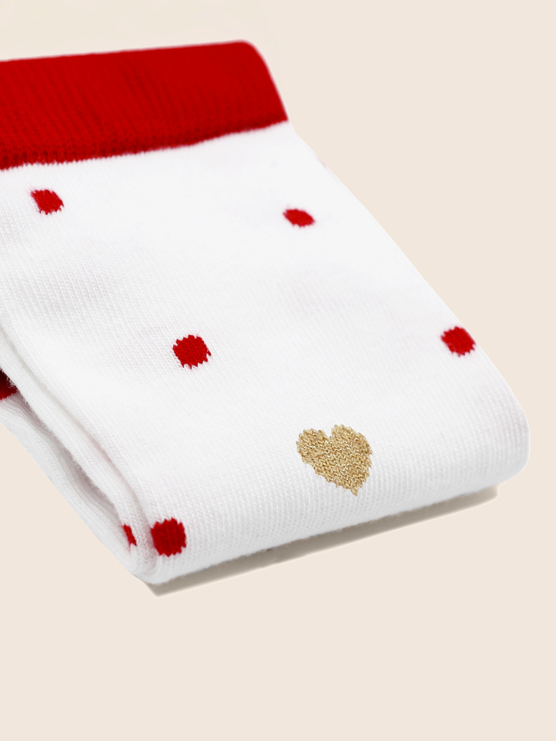 vue serree chaussettes pois coton blanc rouge jules & jenn
