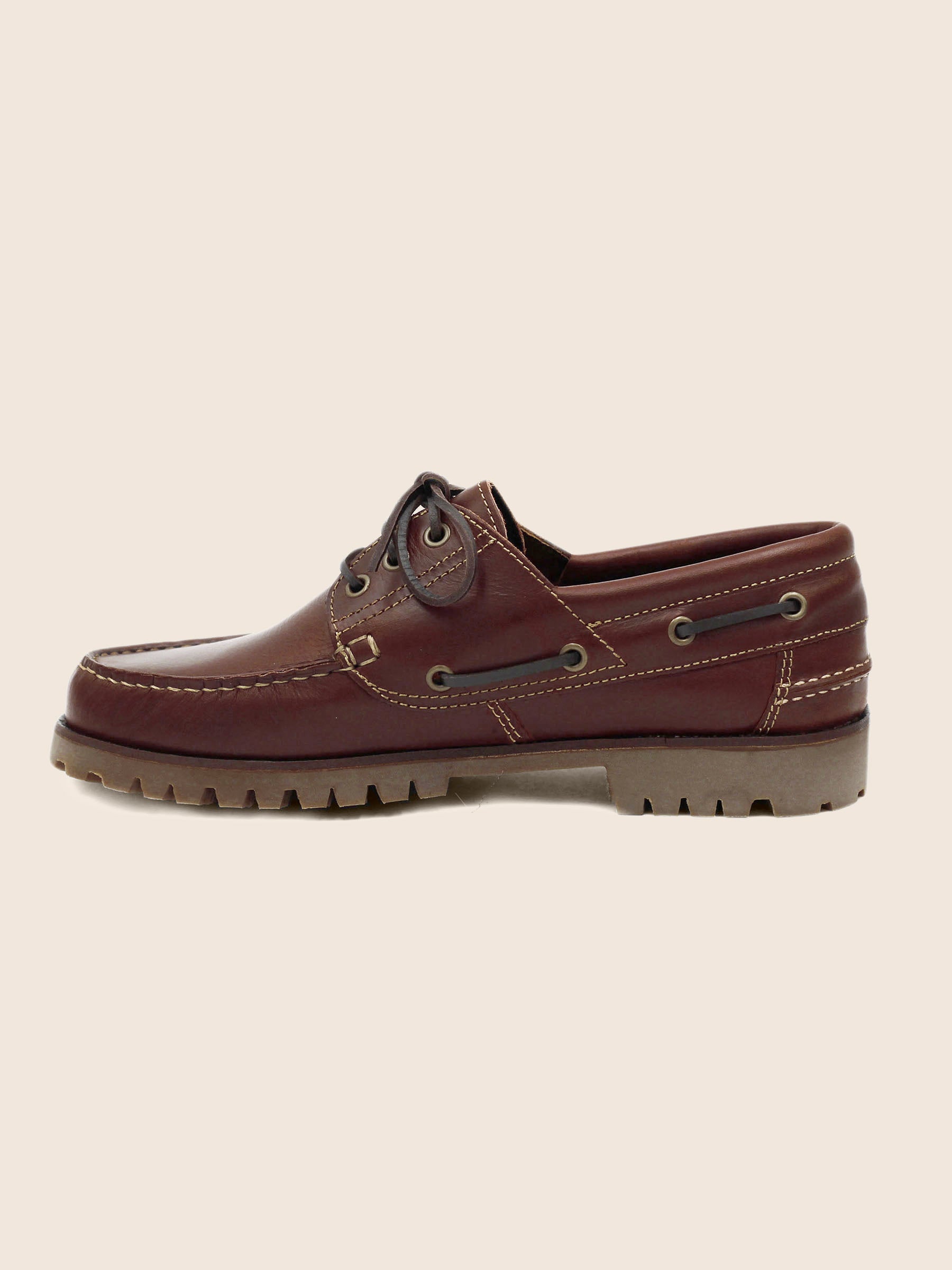 Chaussures bateau crampons marron