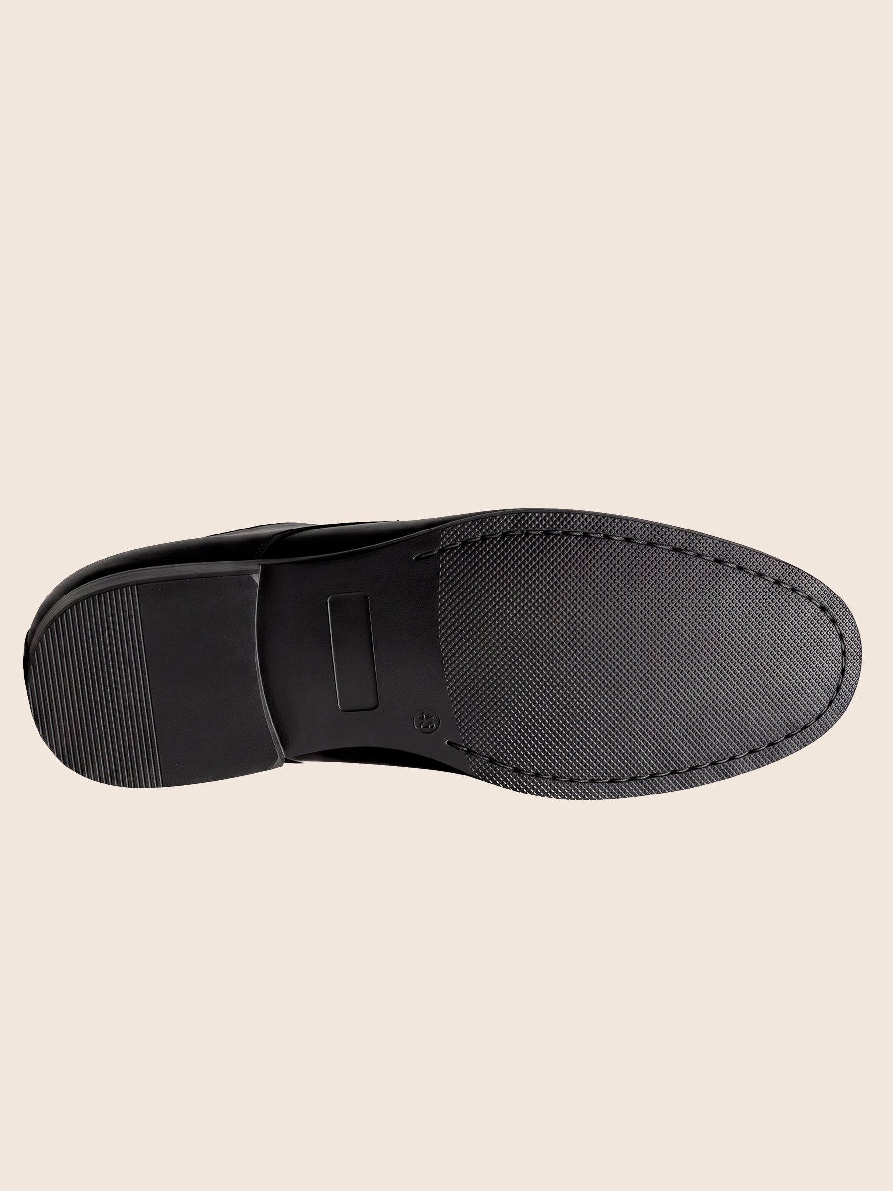 vue dessous derbies plateau cuir noir jules & jenn