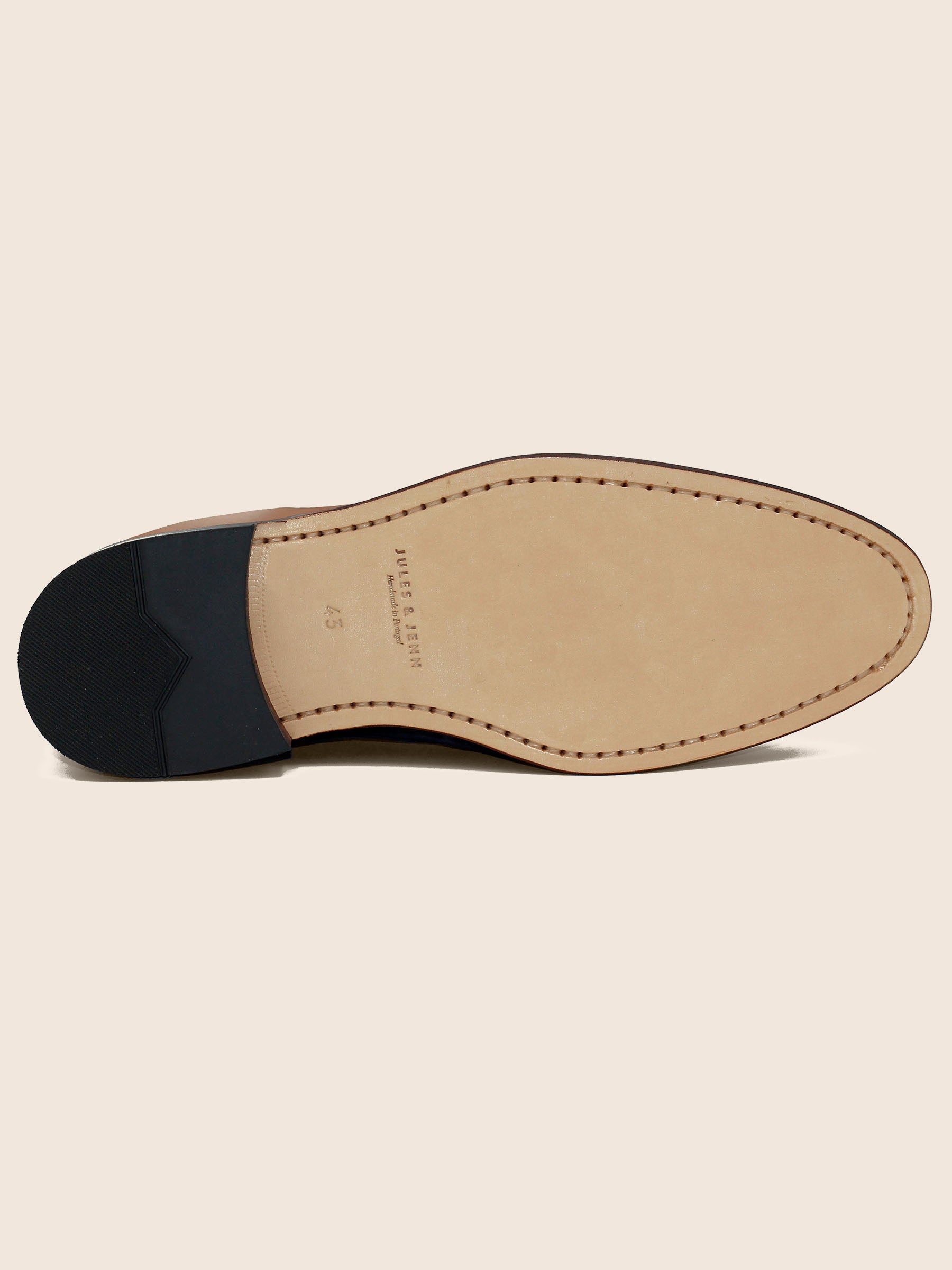 vue dessous desert boots cuir cognac jules & jenn