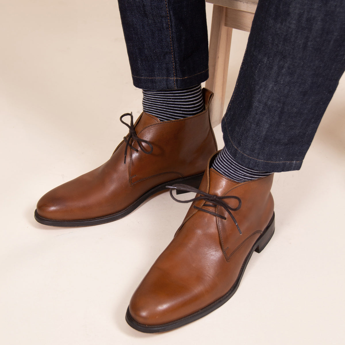 Chaussure Desert Boots Bonnegueule Desert Boots Cuir Cognac