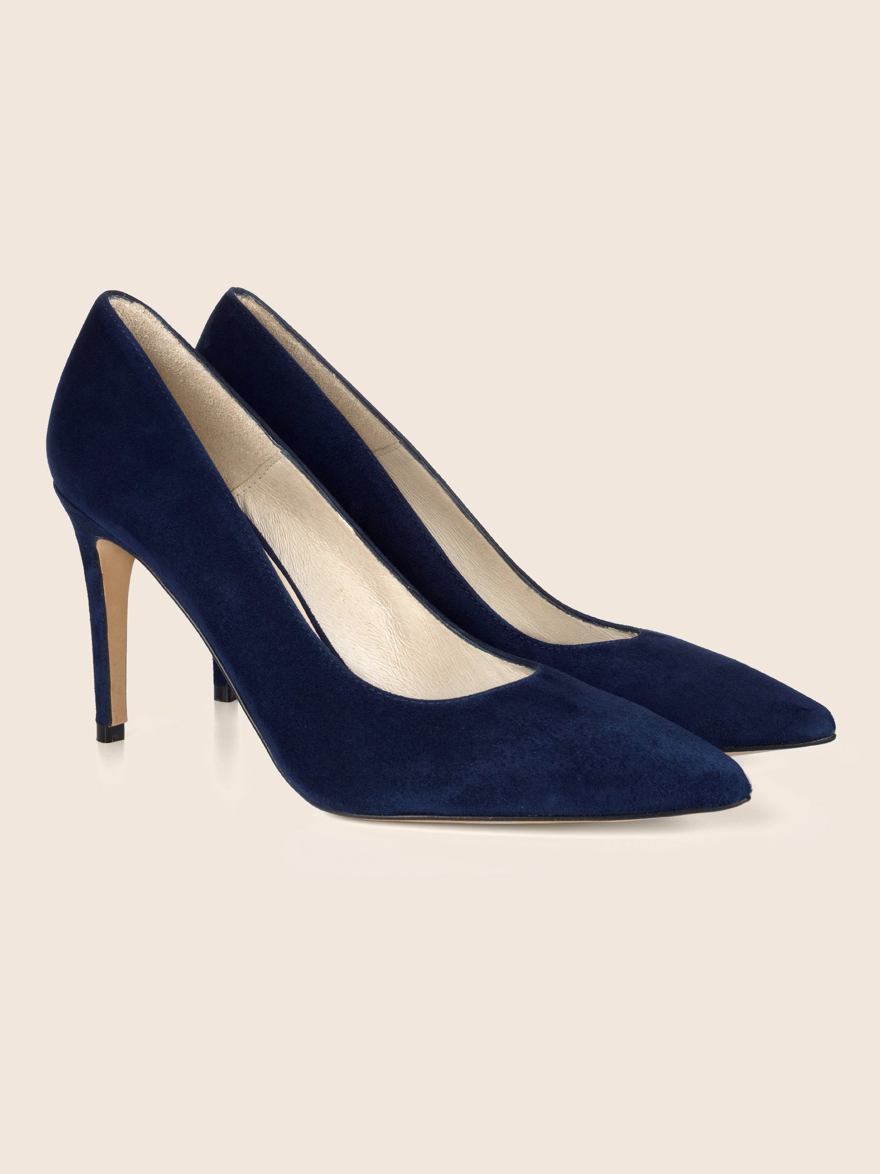 escarpins classiques cuir daim bleu Jules & Jenn