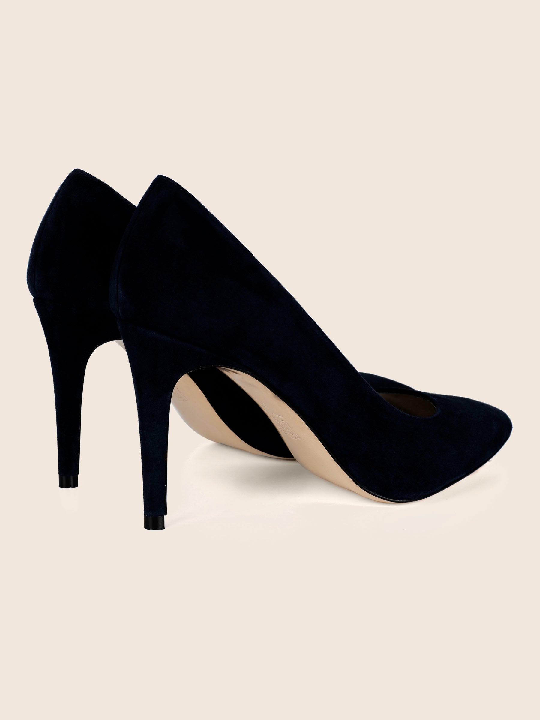 vue arrière escarpins noirs daim femme jules & jenn