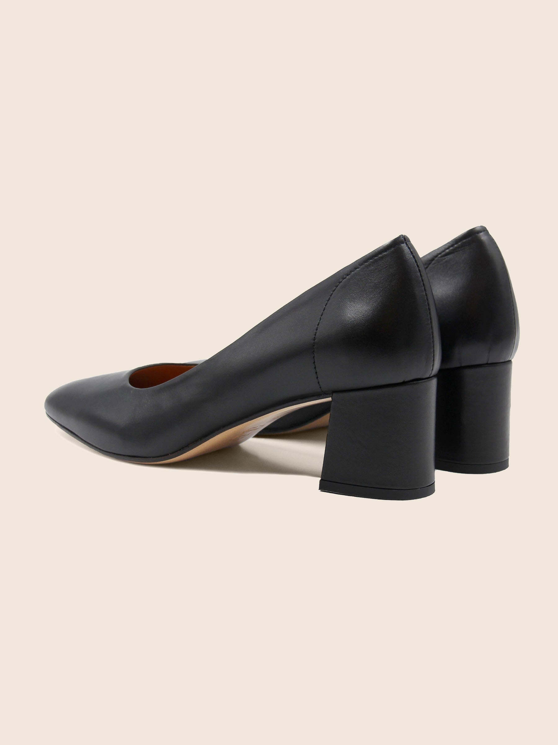 vue arriere escarpins retro cuir noir jules & jenn