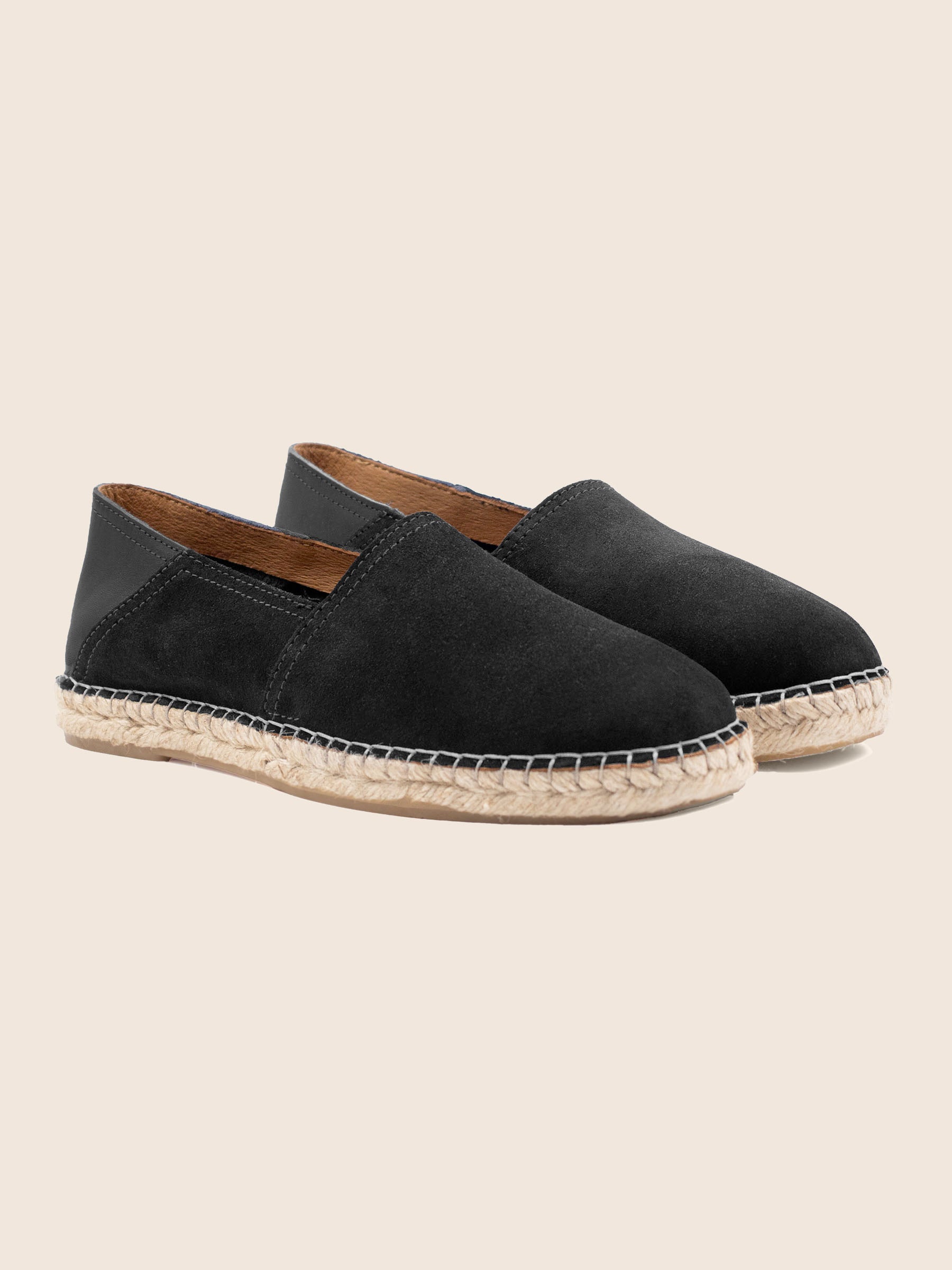 espadrilles homme cuir daim noir jules & jenn