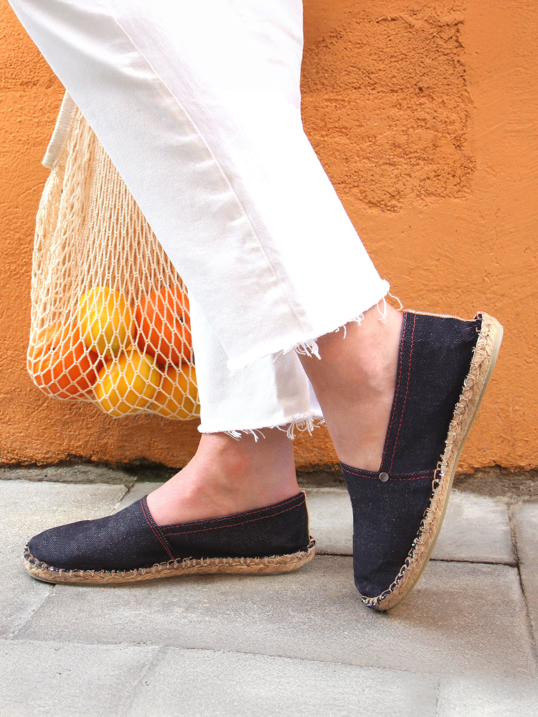 vue portée espadrilles nahia jules & jenn x atelier tuffery