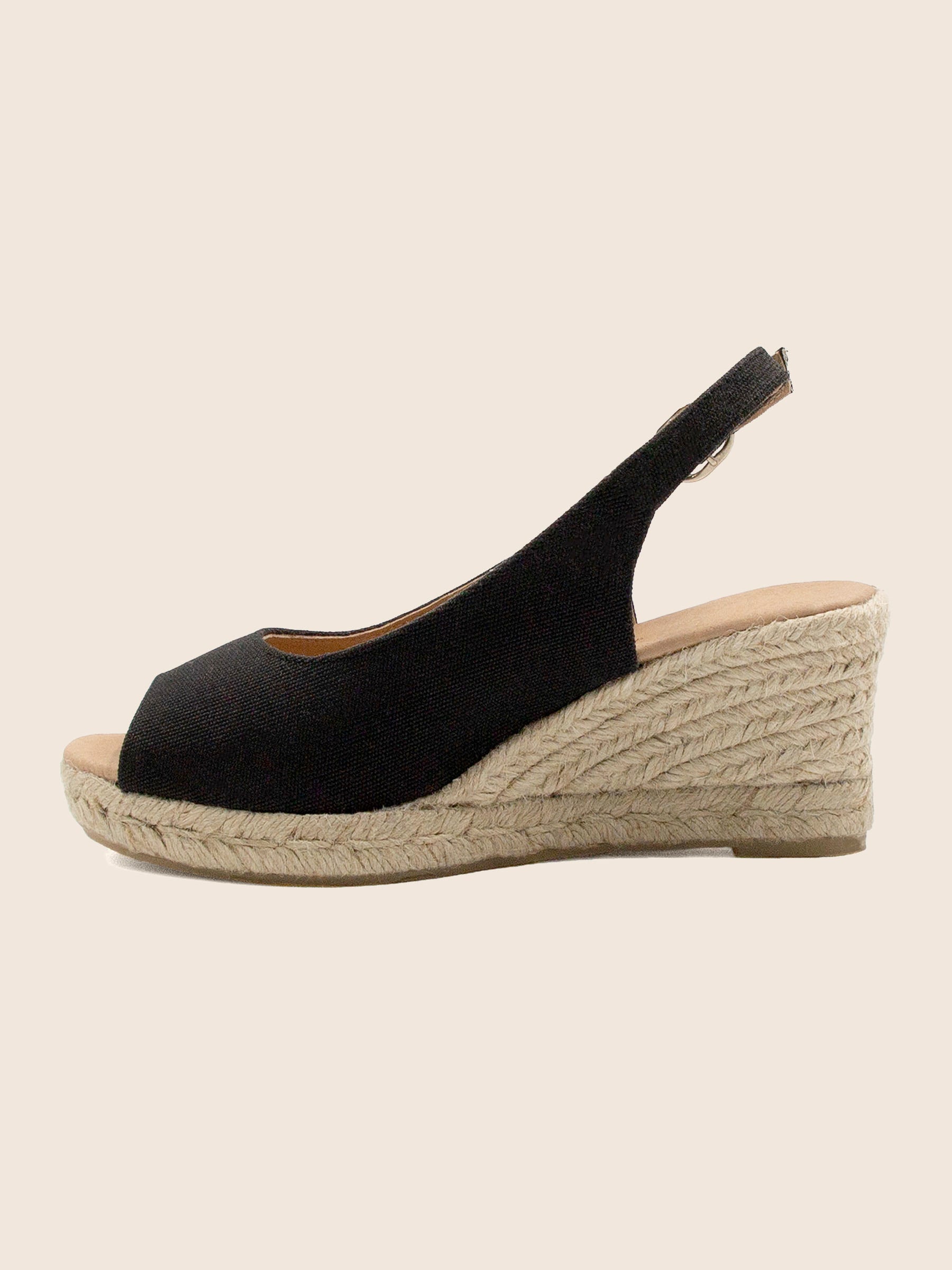 vue interieur espadrilles slingback toile recyclee noir jules jenn