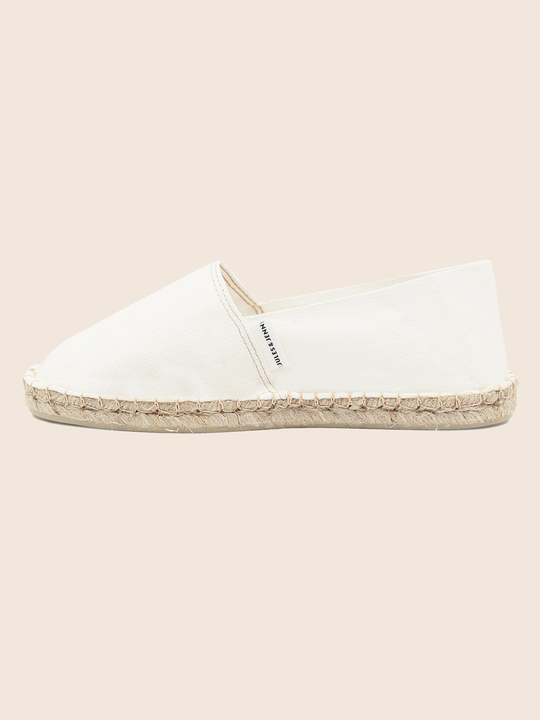 vue interieur espadrilles toile de coton blanc jules & jenn