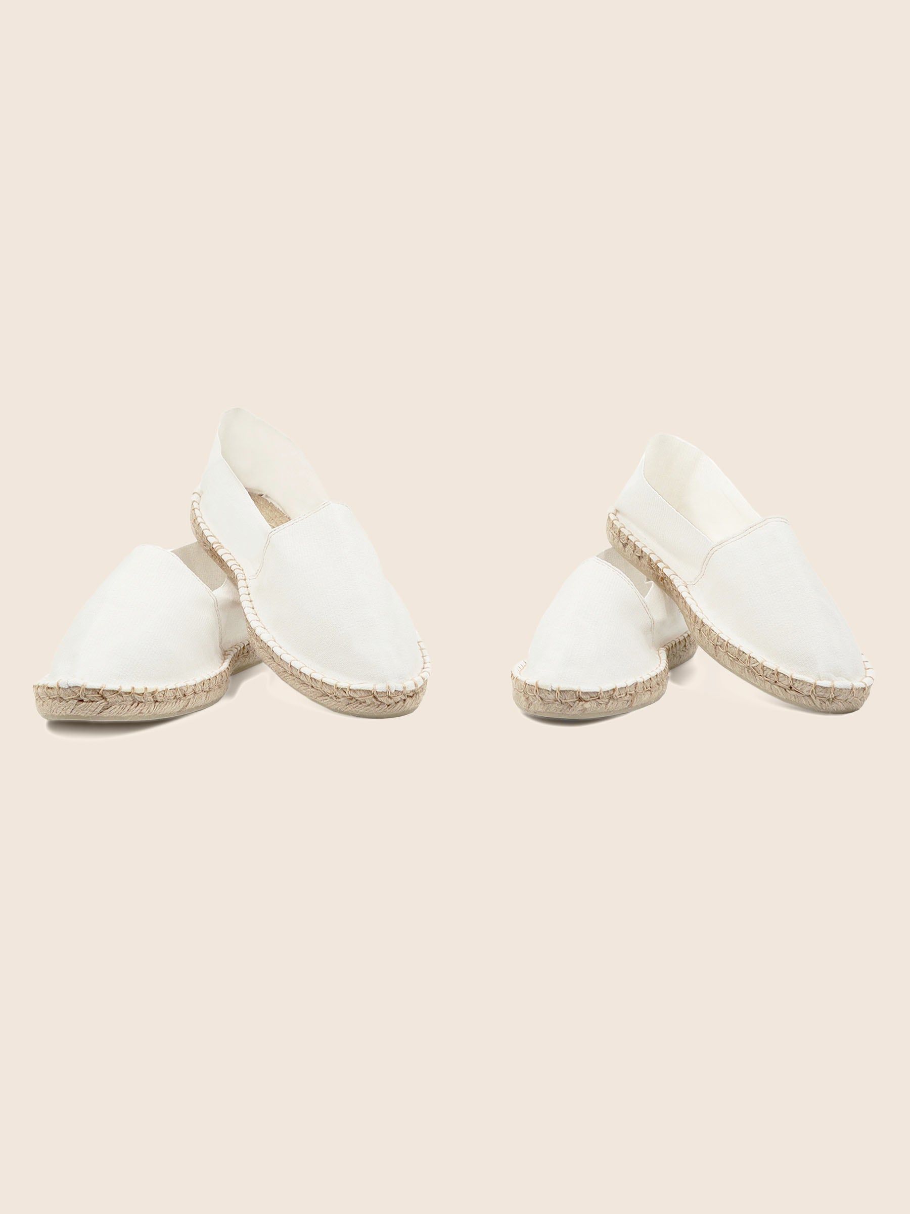 vue posée espadrilles toile de coton blanc jules & jenn