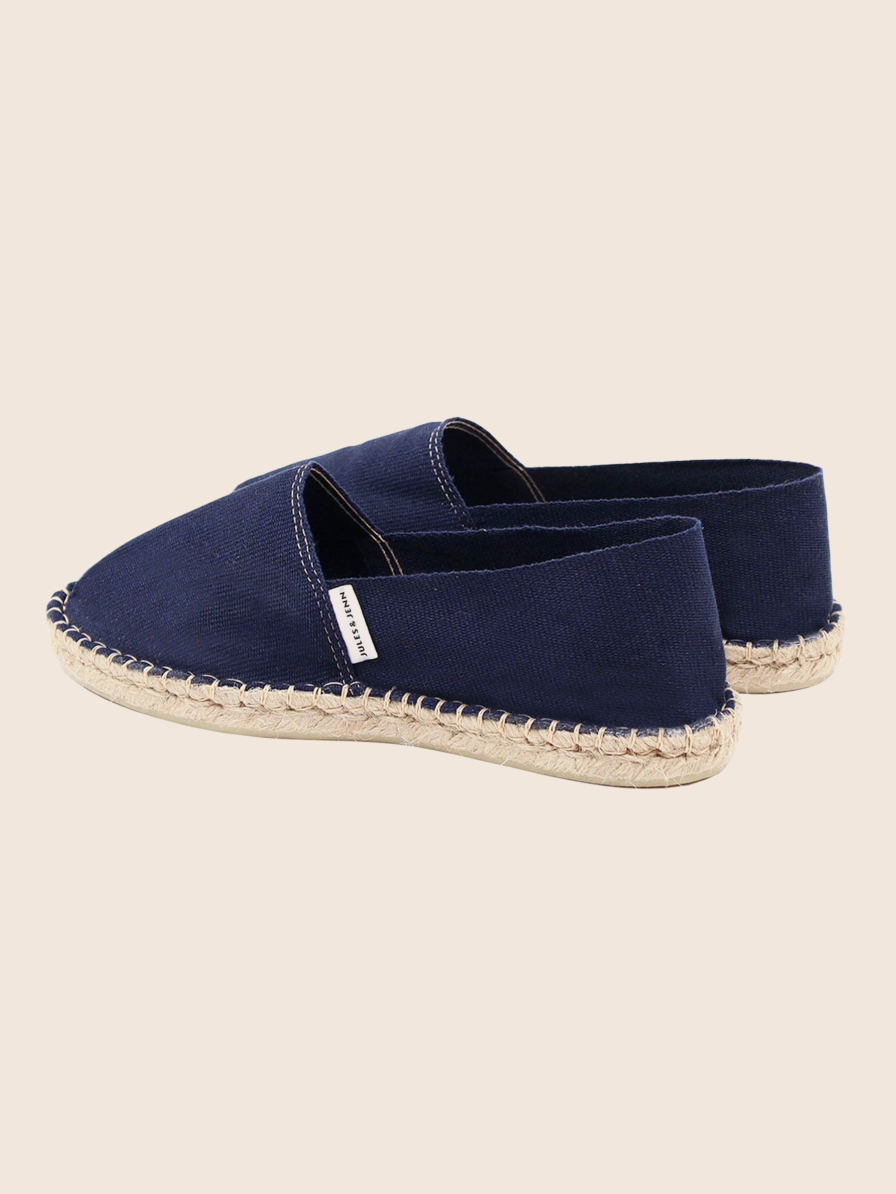 vue arriere espadrilles toile de coton bleu jules & jenn