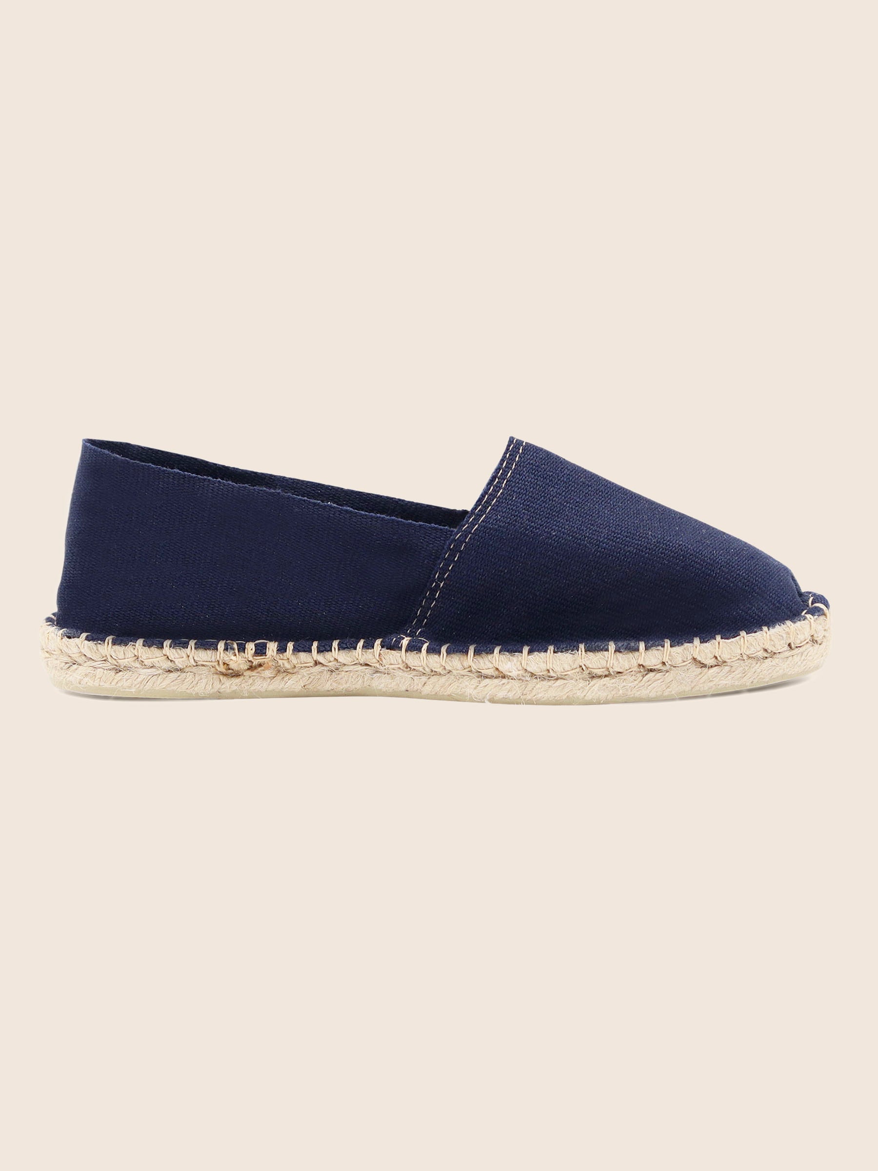 vue dessus espadrilles toile de coton bleu jules & jenn