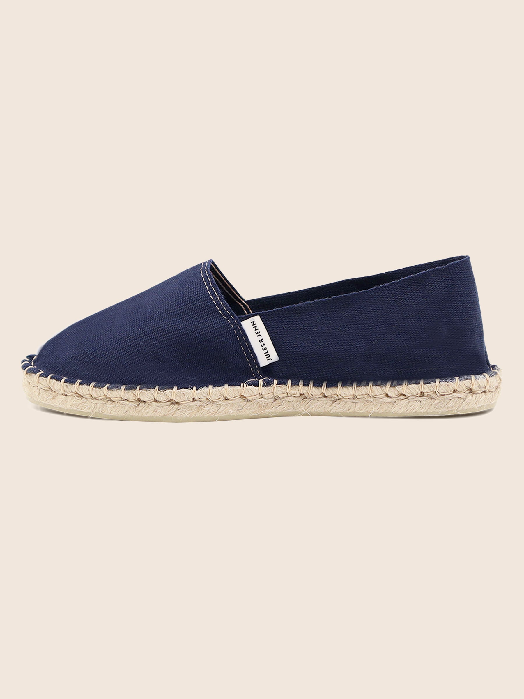 vue interieur espadrilles toile de coton bleu jules & jenn