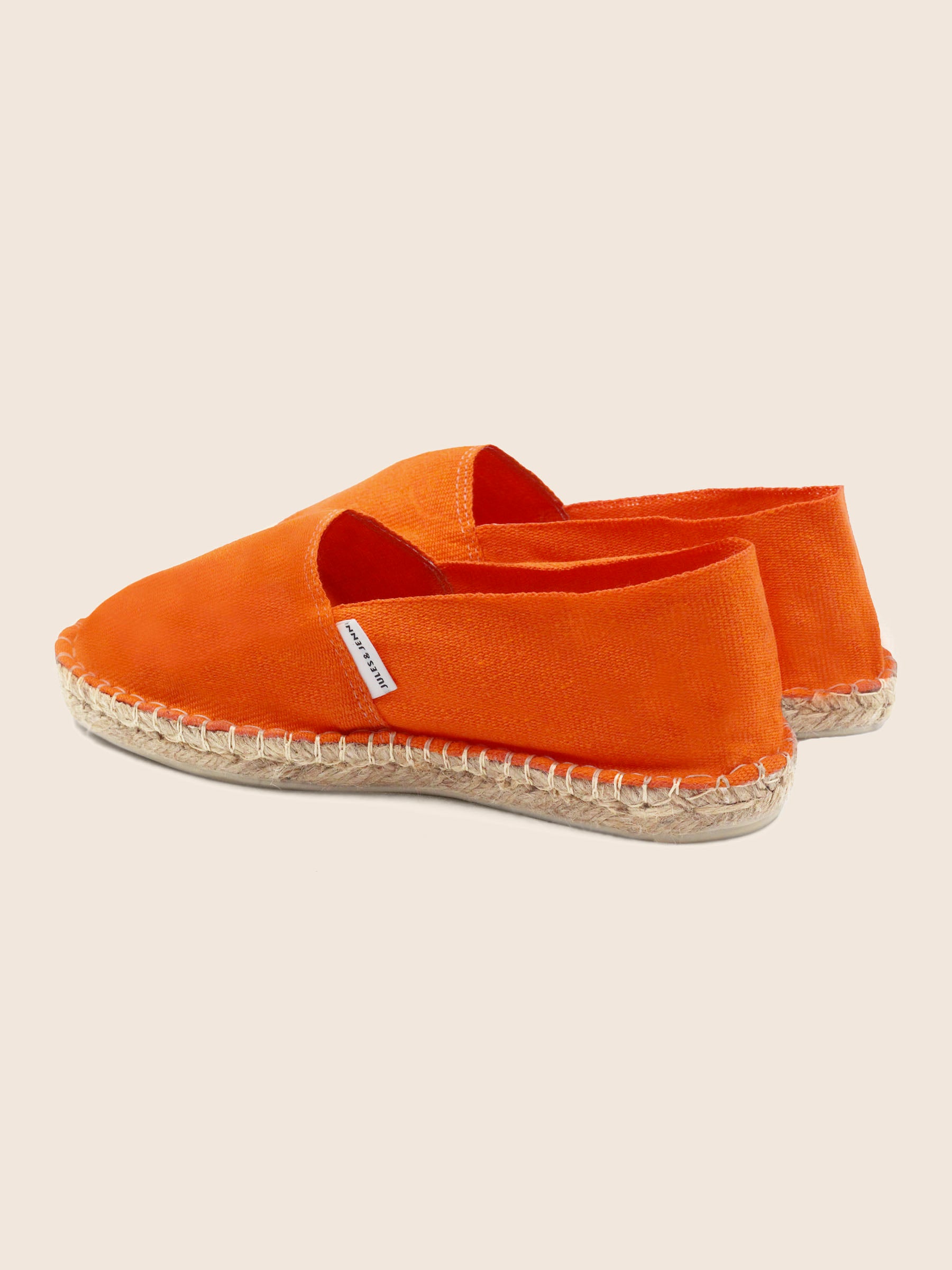vue arriere espadrilles toile coton orange jules & jenn