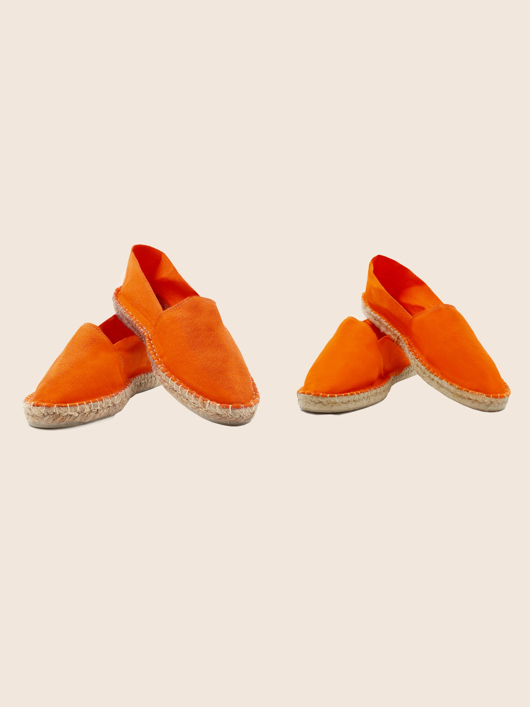 vue mixte espadrilles toile coton orange jules & jenn