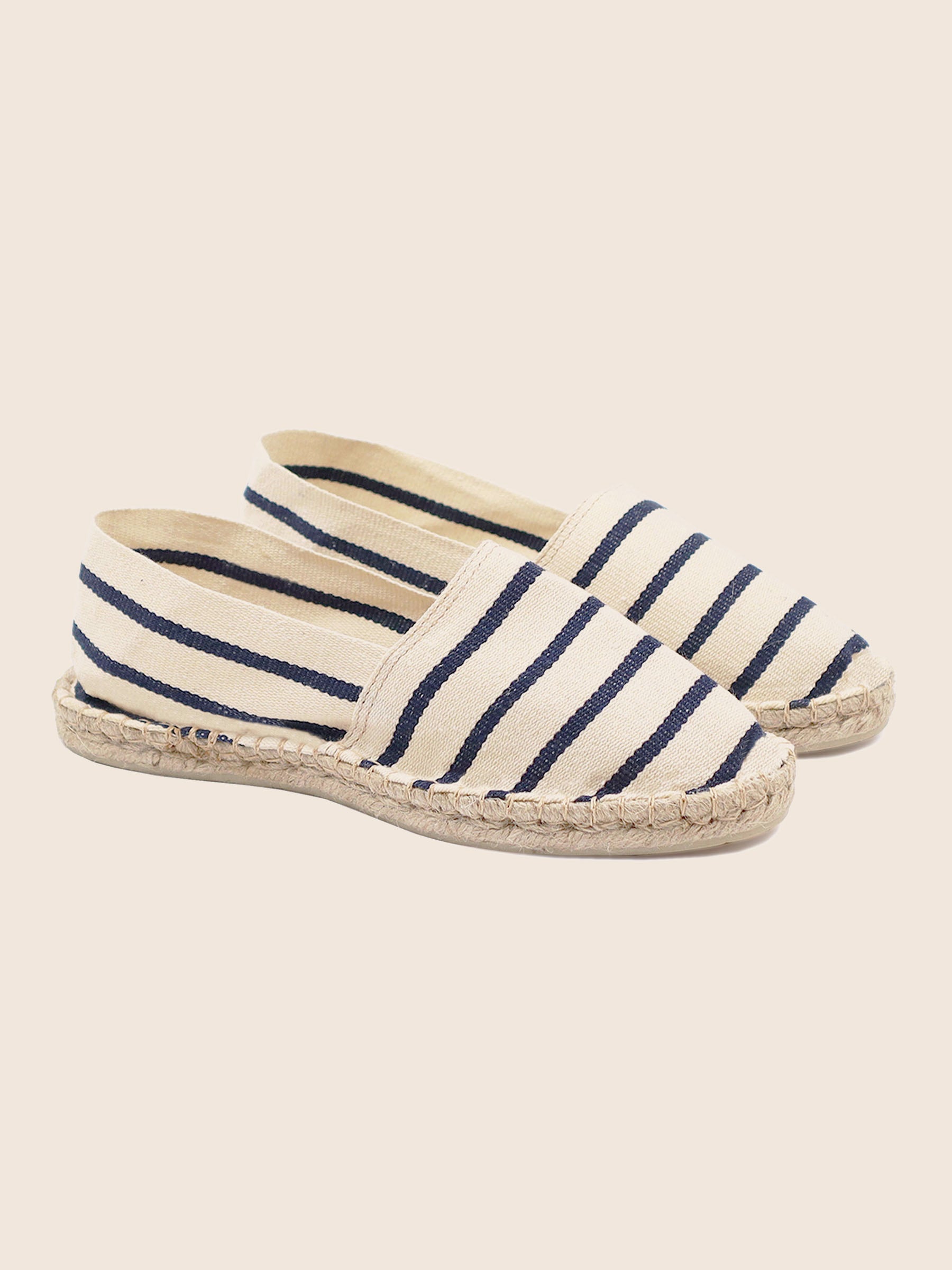 espadrilles toile coton rayee blanc bleu jules jenn