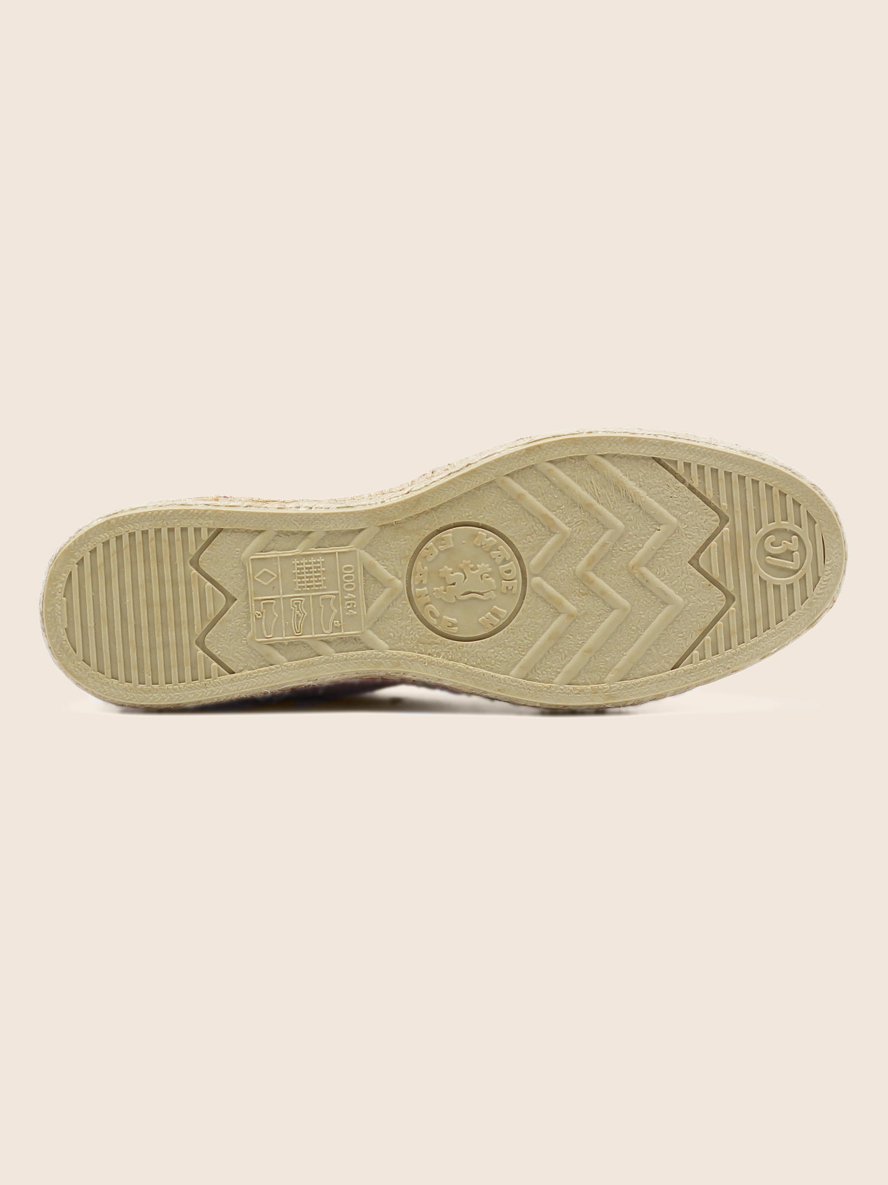 vue semelle espadrilles toile coton rayee blanc bleu jules jenn