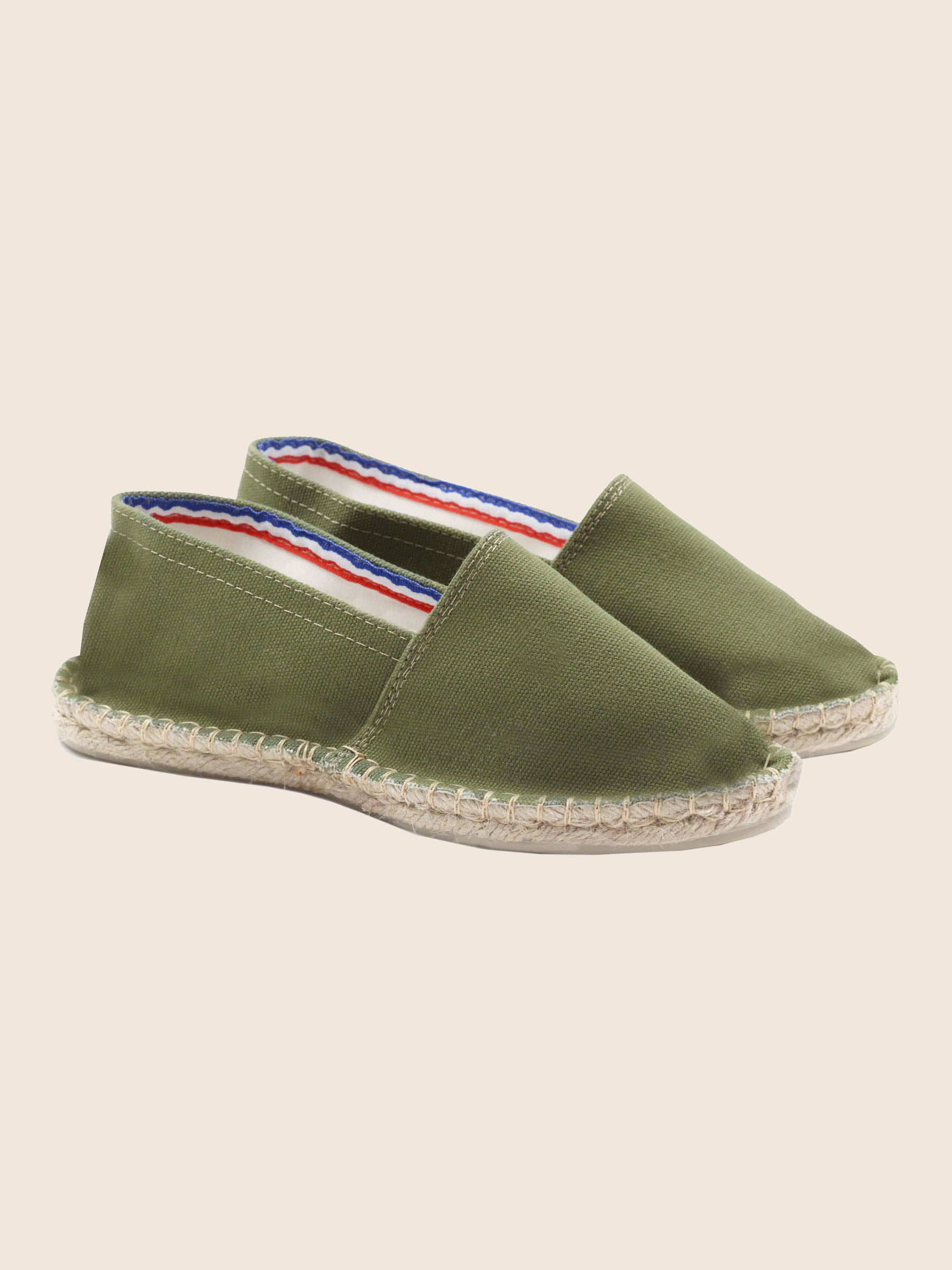 espadrilles toile coton recyclé kaki jules & jenn