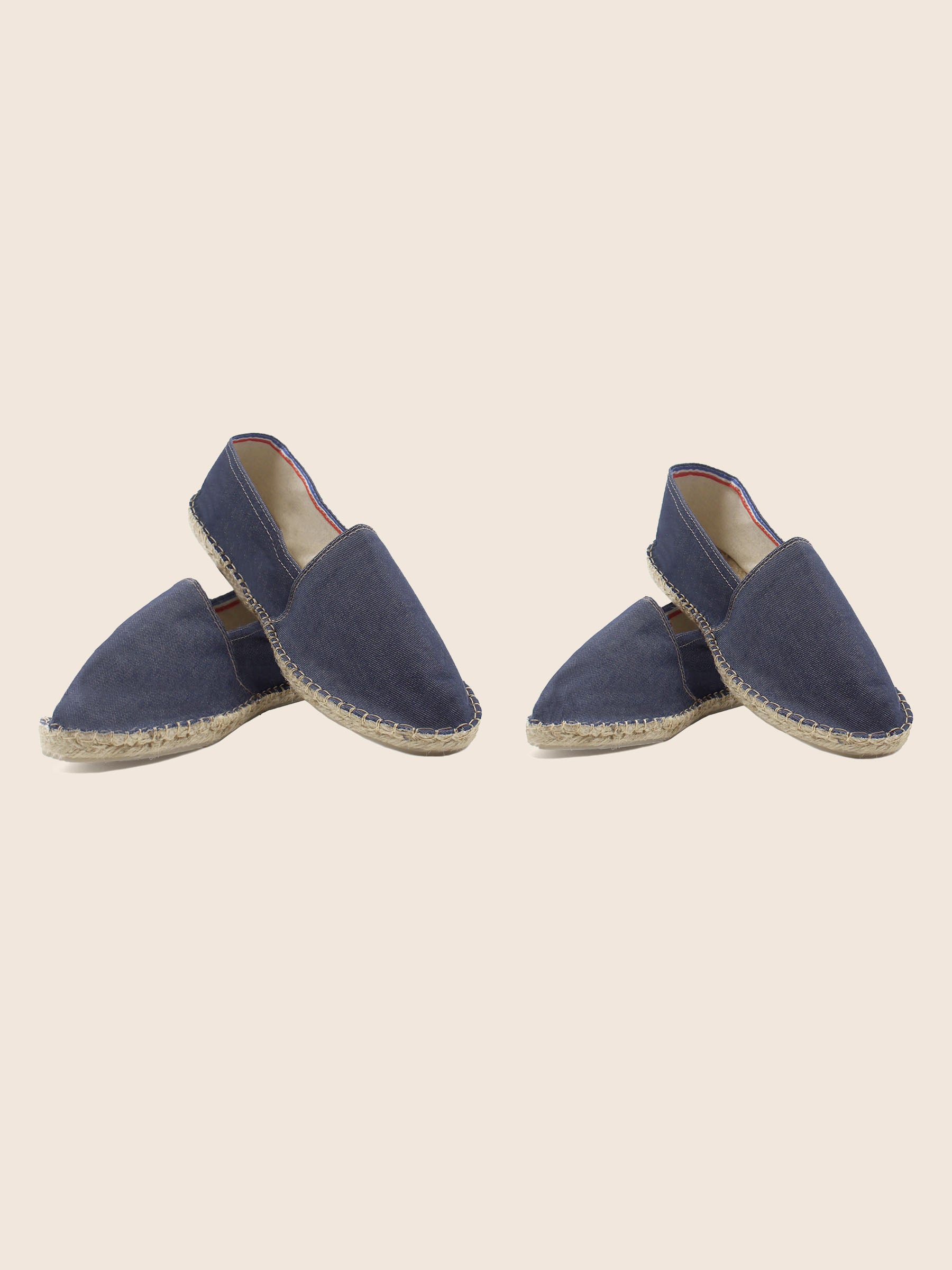 vue face espadrilles toile jean bleu jules & jenn