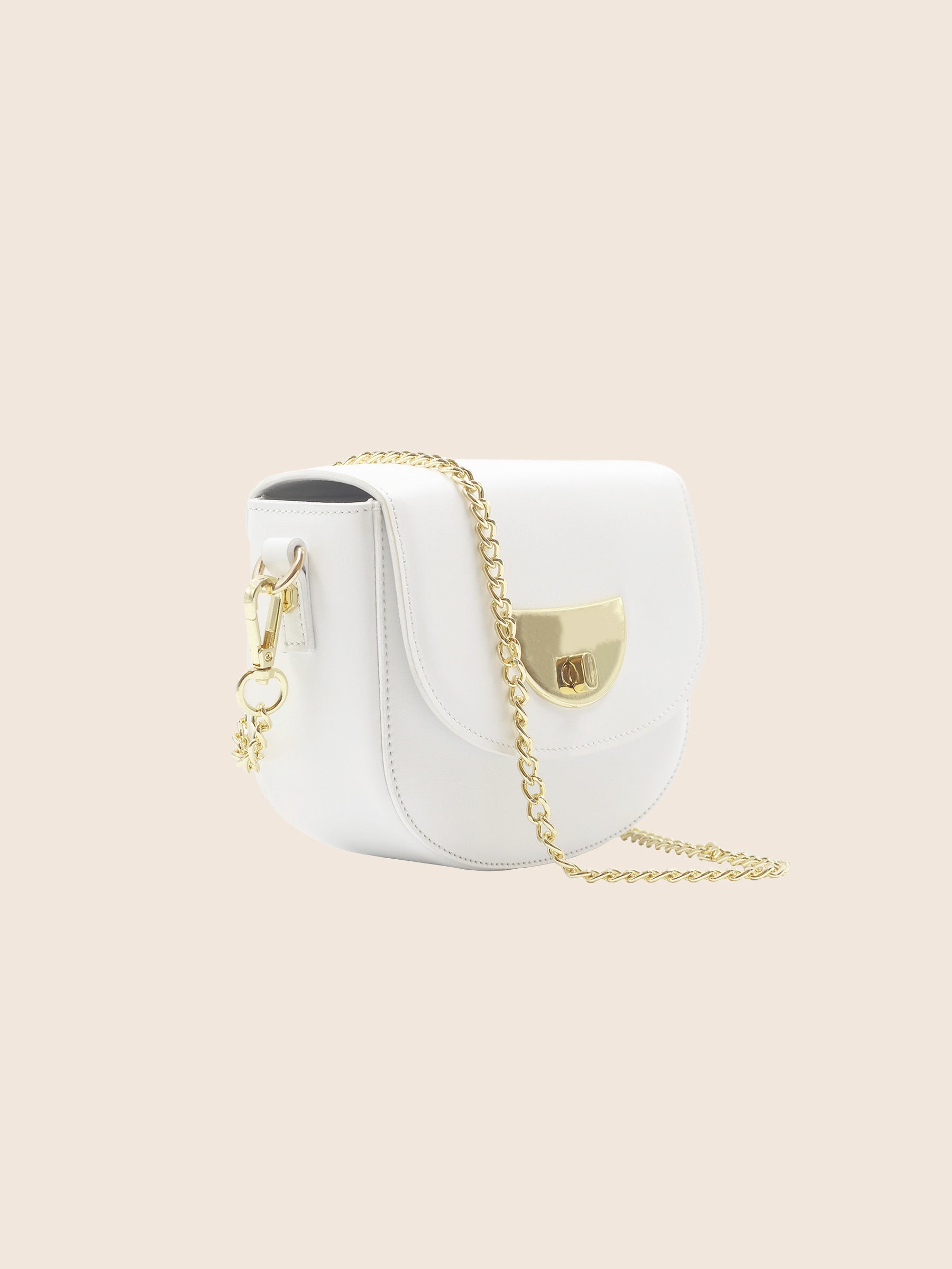 vue profil mini sac cuir blanc jules & jenn