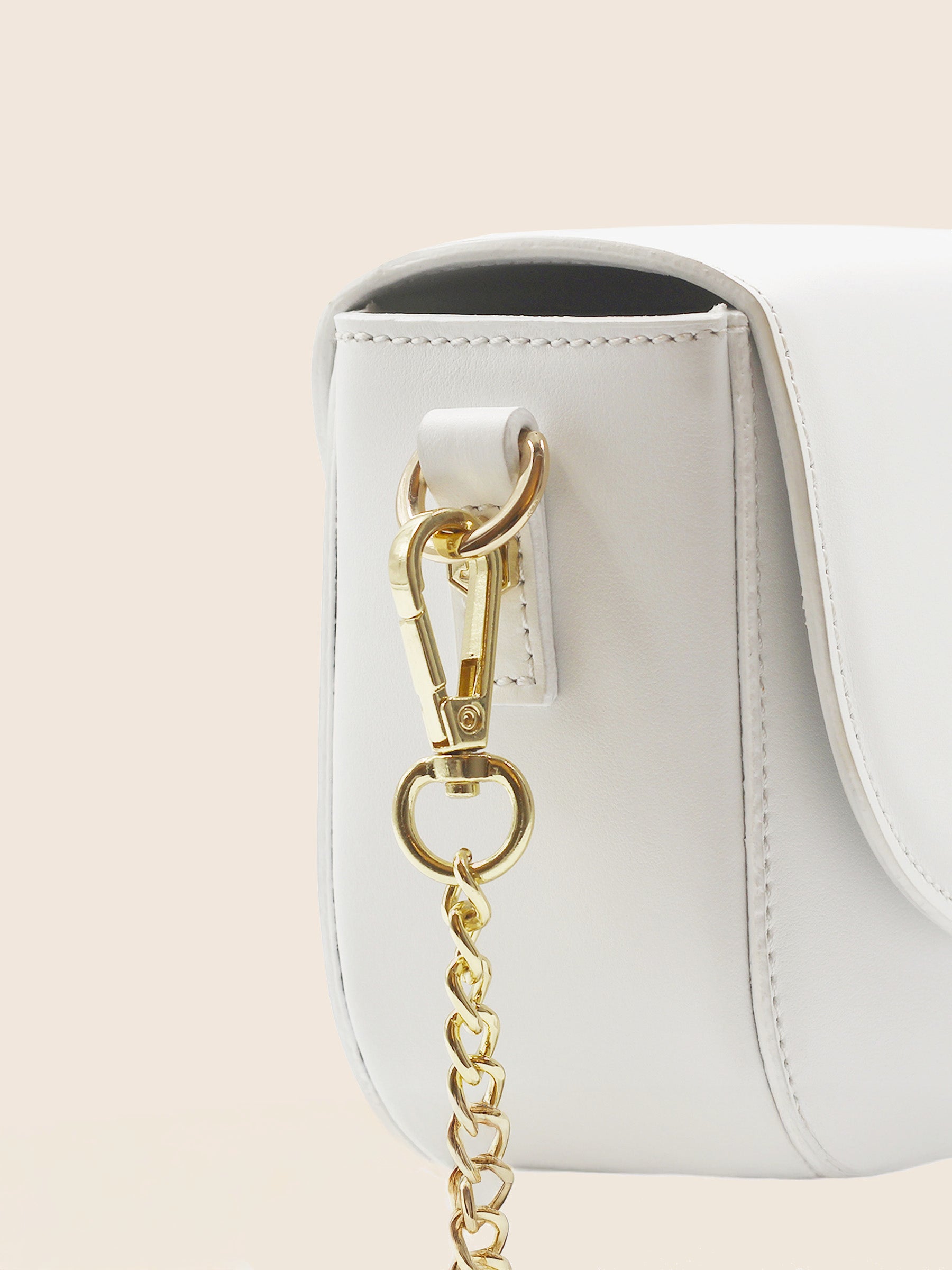 vue detail mini sac cuir blanc jules & jenn