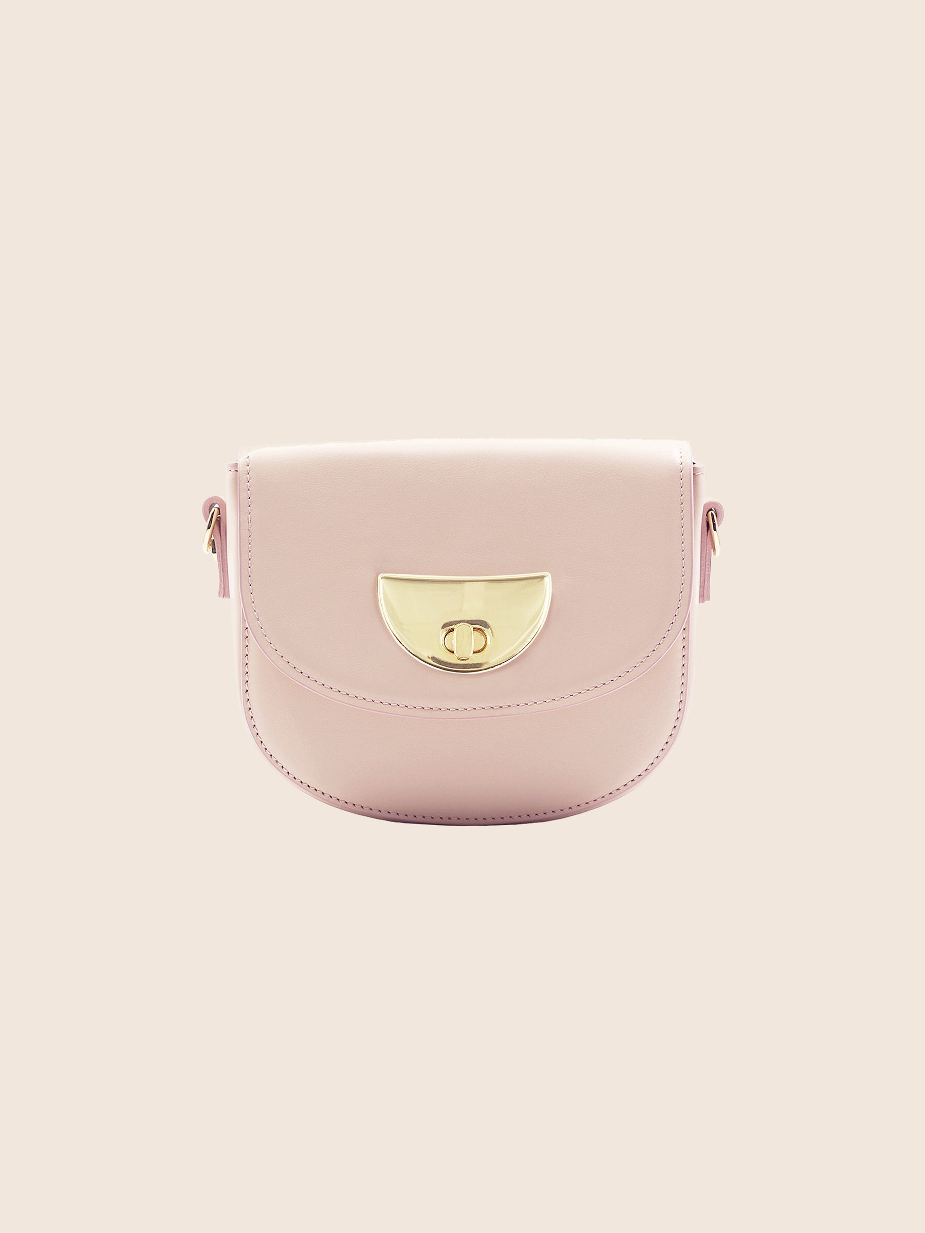 mini sac cuir rose poudre Jules & jenn
